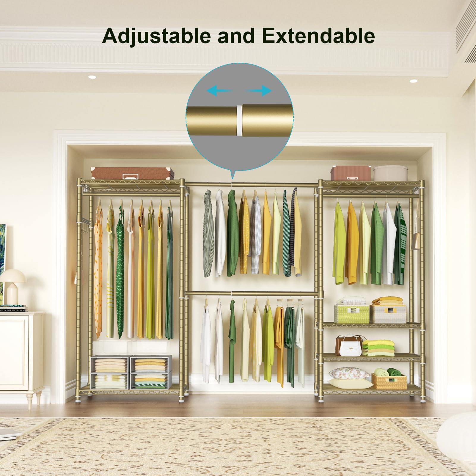 E1 Heavy Duty Closet Garment Rack