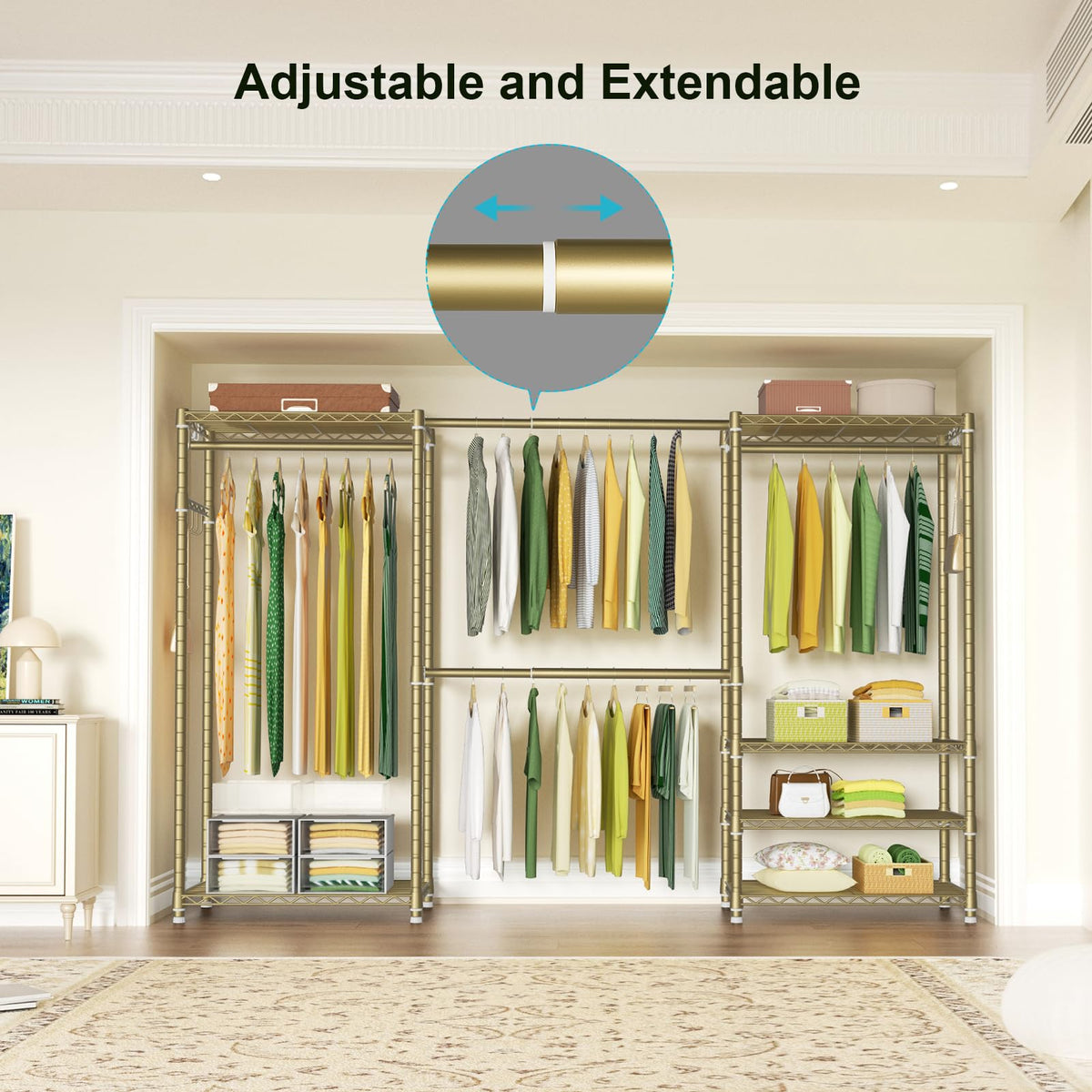 E1 Heavy Duty Closet Garment Rack