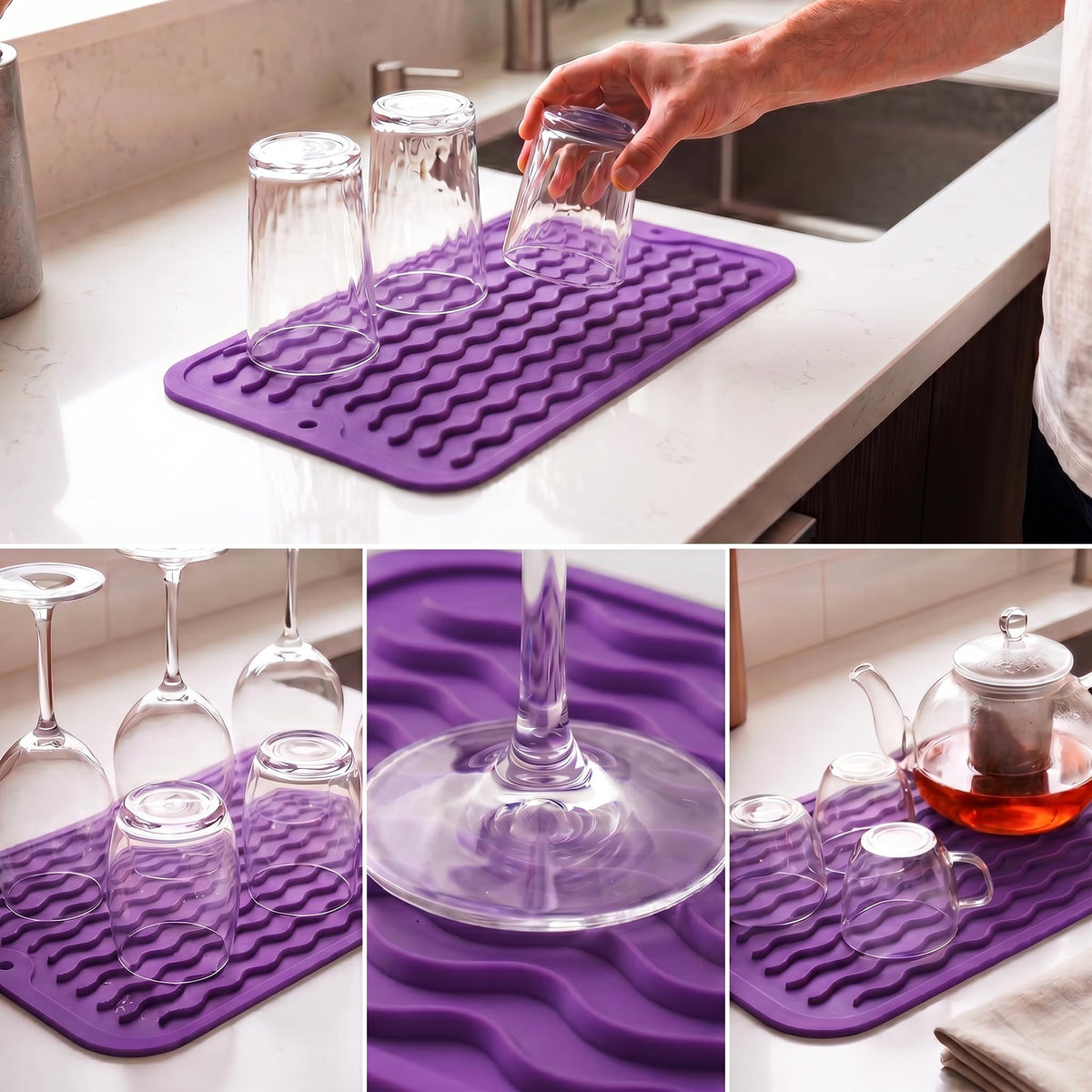Silicone Dish Drying Mat for Multiple Usage