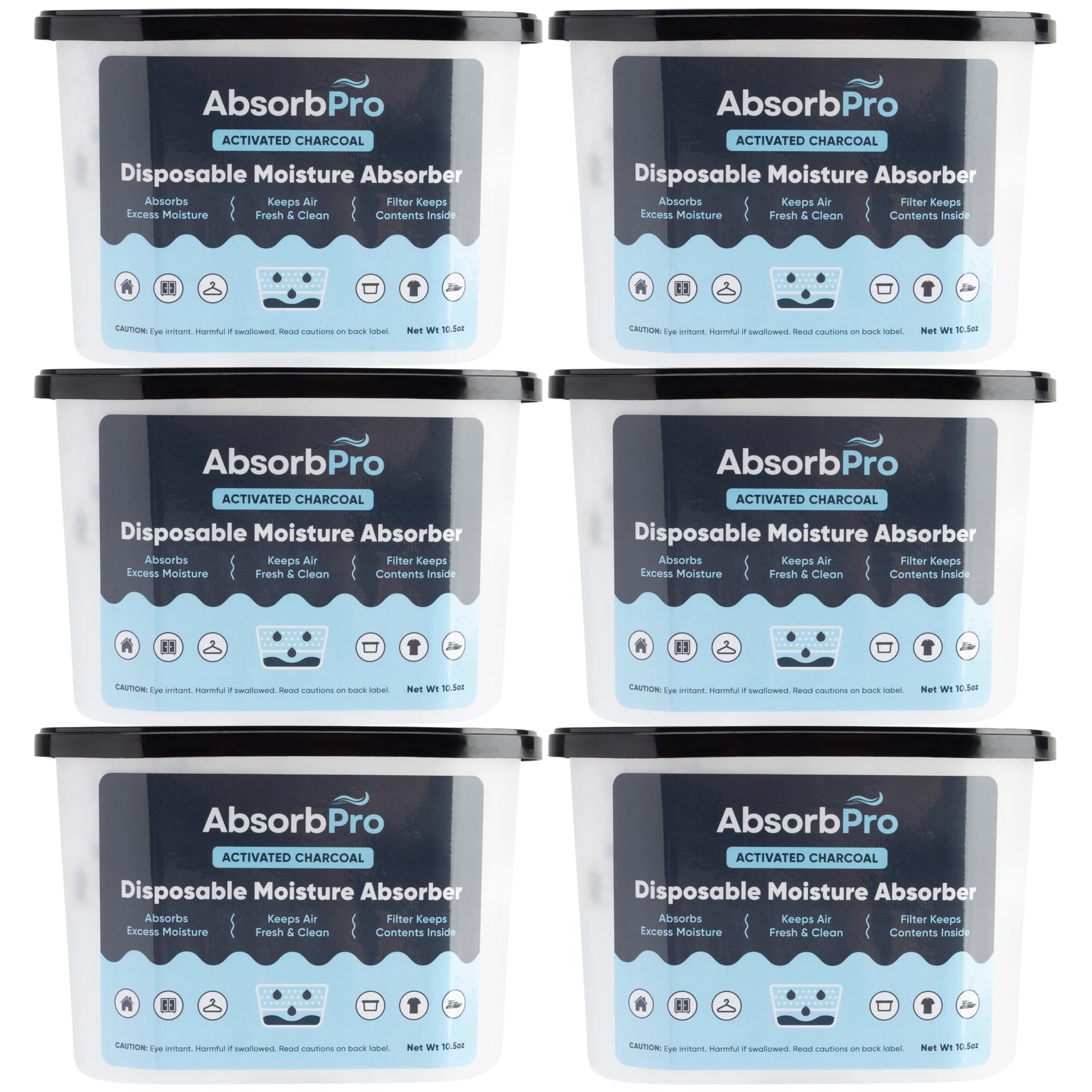 Charcoal Moisture Absorber Tub 10.5 oz (6 Count)