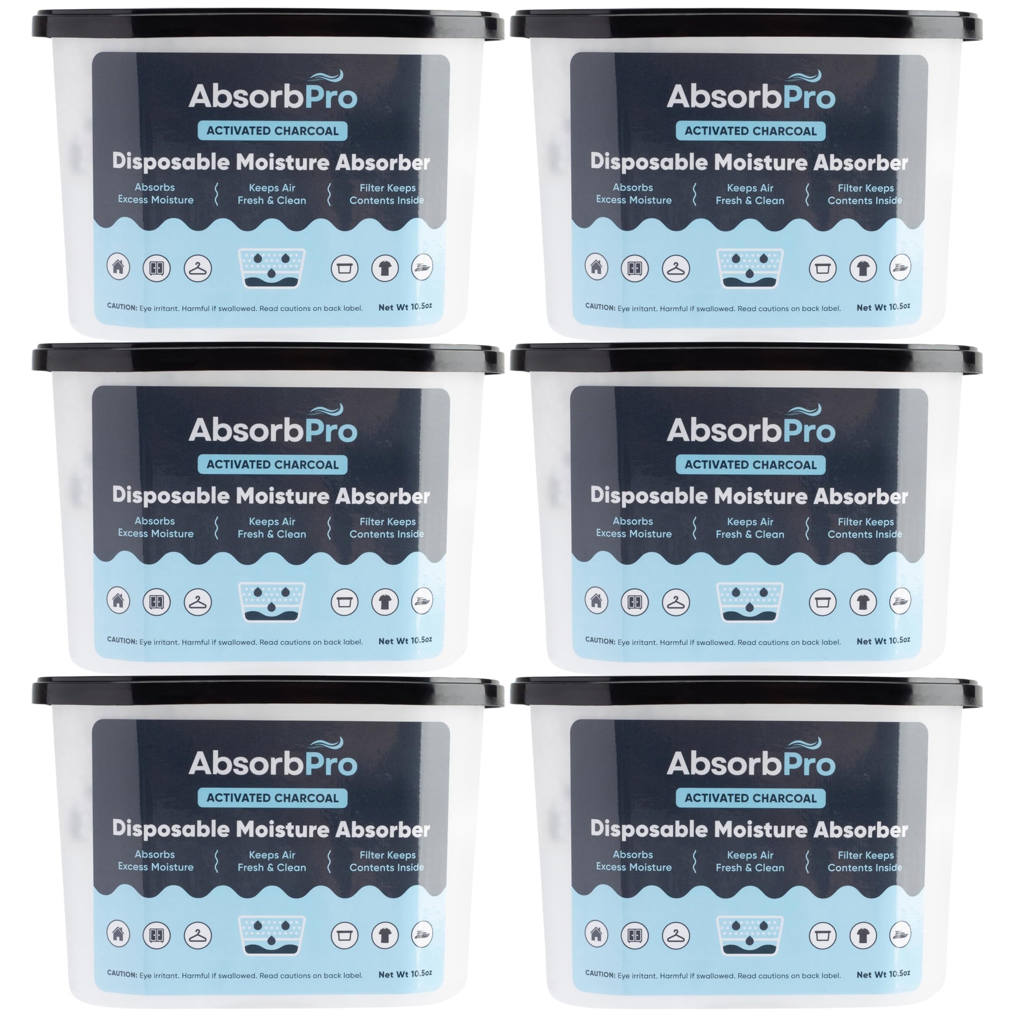 Charcoal Moisture Absorber Tub 10.5 oz (6 Count)