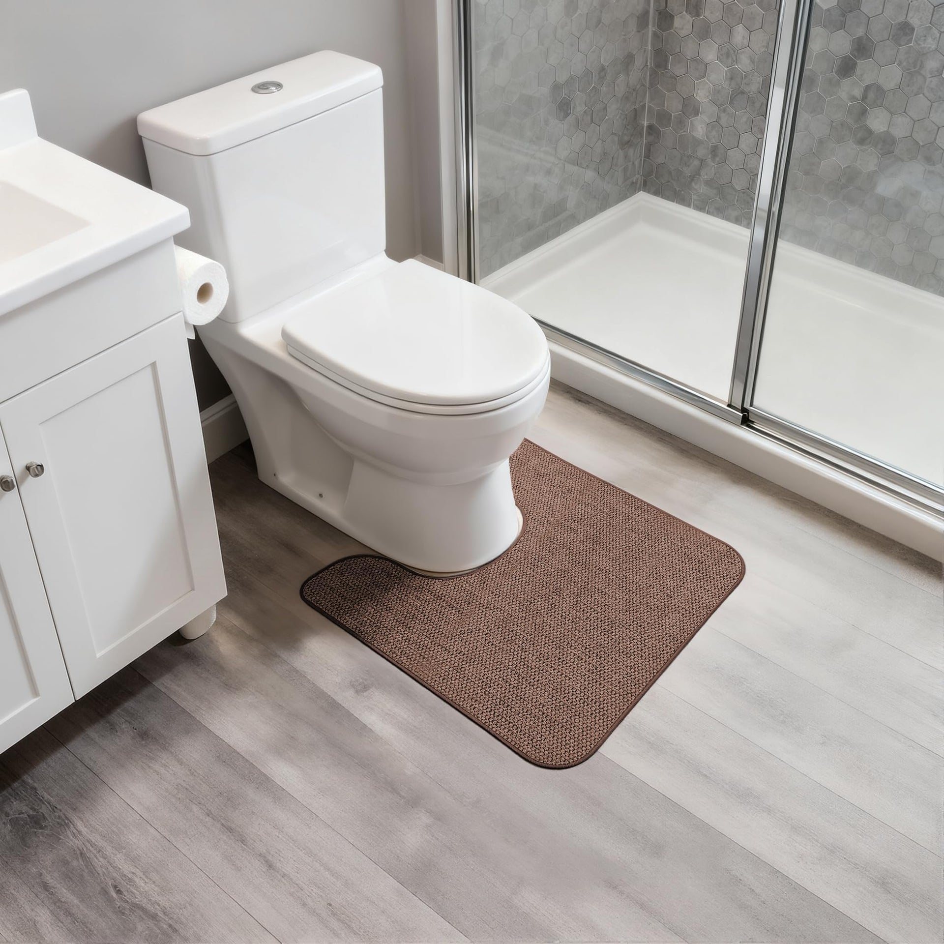 Toilet Rugs U Shaped Bathroom Rug (3 Sq Ft)