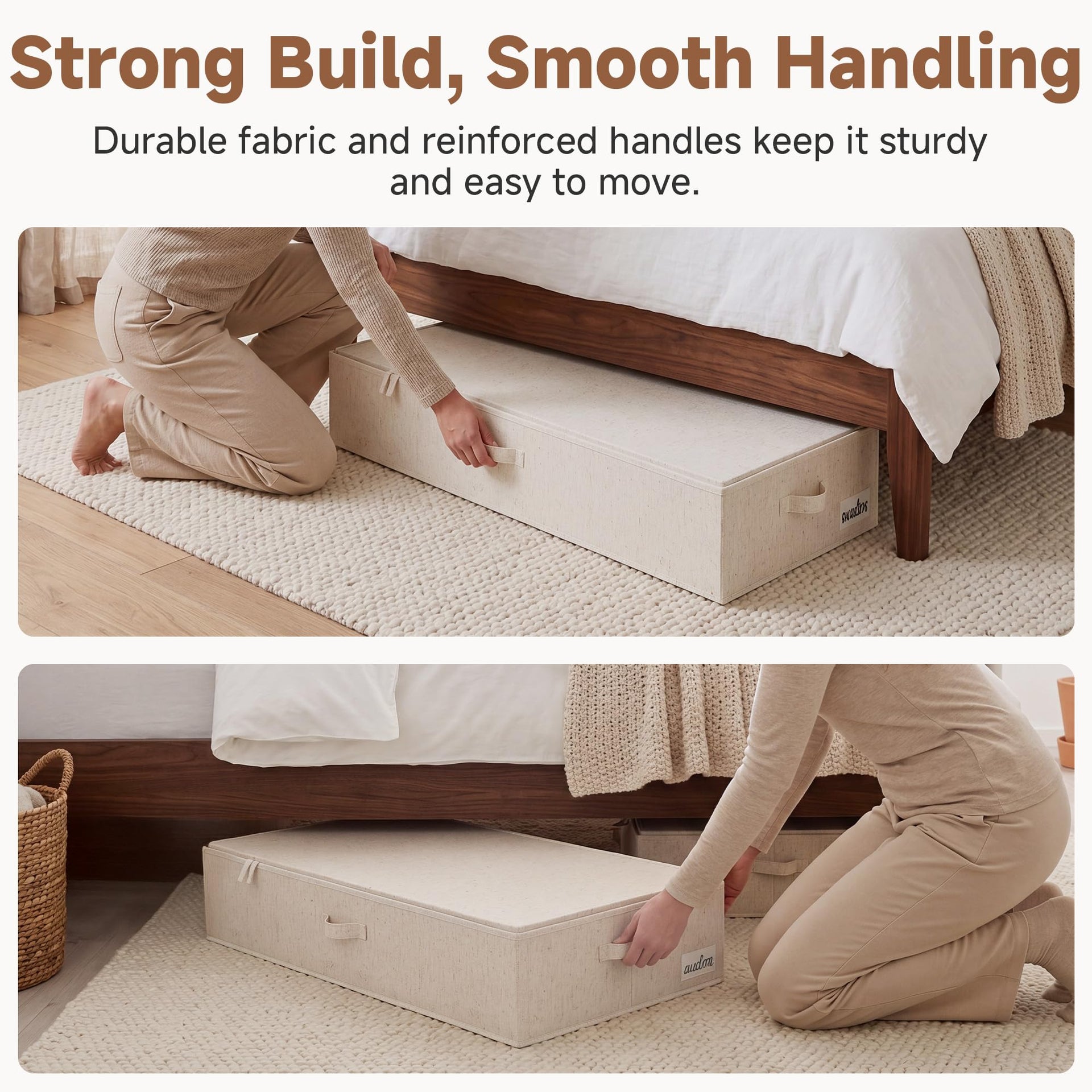 7 Inch Low Profile Under Bed Clothes Storage Bins with Lids (2 Count)