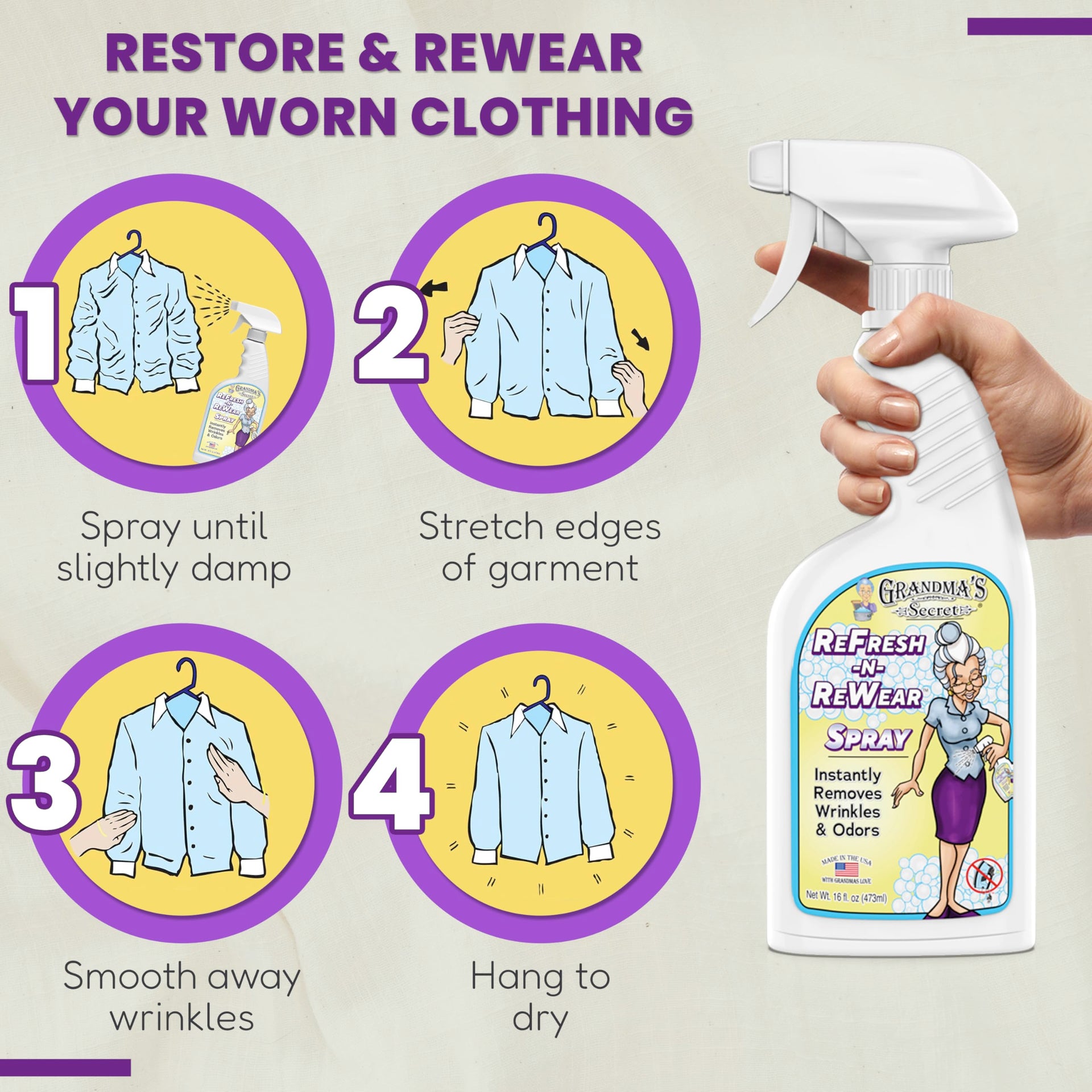 Refresh N ReWear Spray (32 Fl Oz)