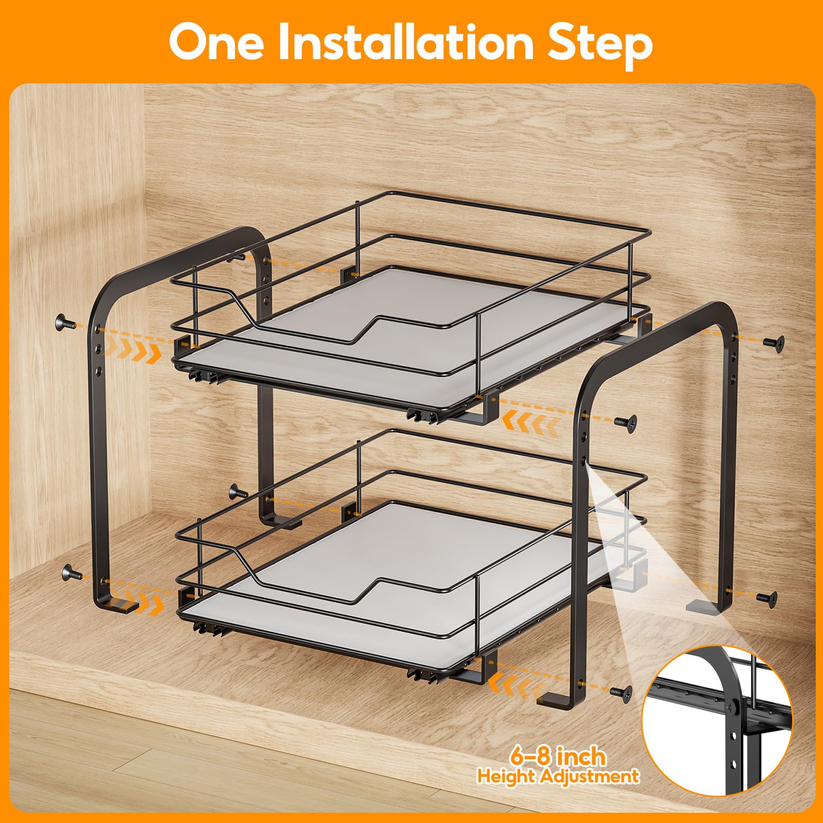 Spice Rack Organizer for Cabinet