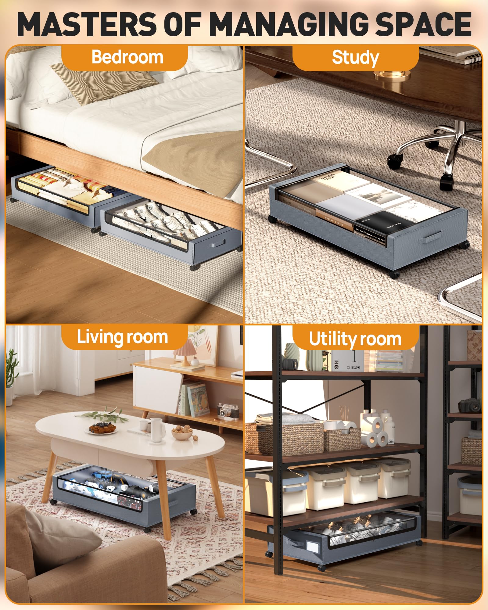 Under Bed Storage With Wheels