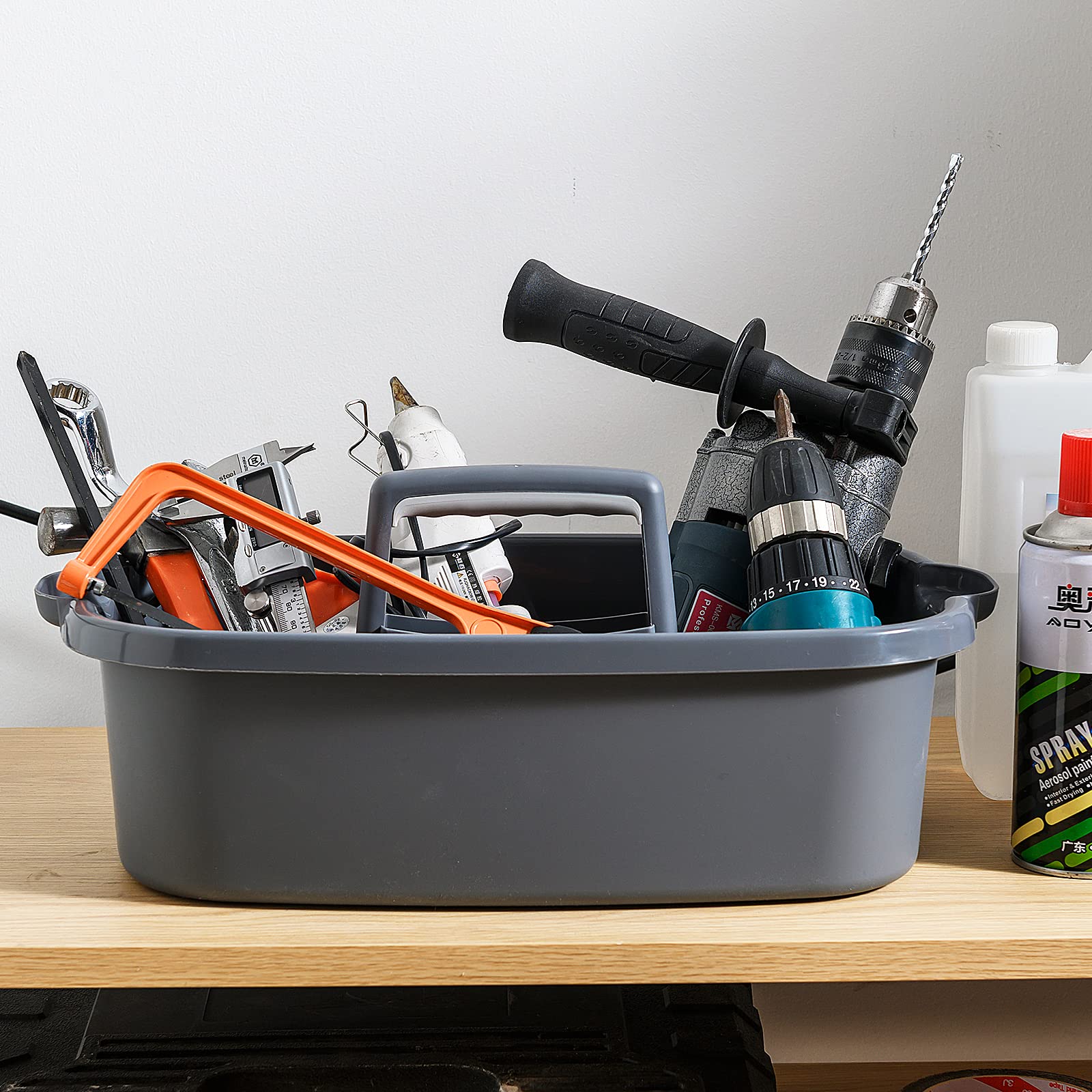 Multi Purpose Plastic Cleaning Caddy with Handle