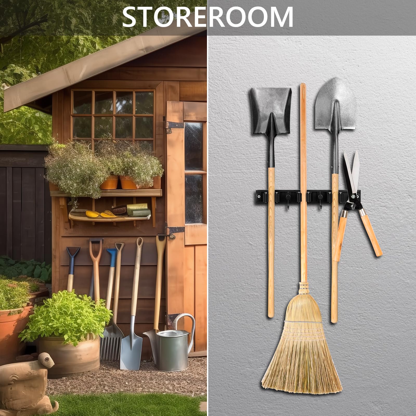 Mop holder broom holder