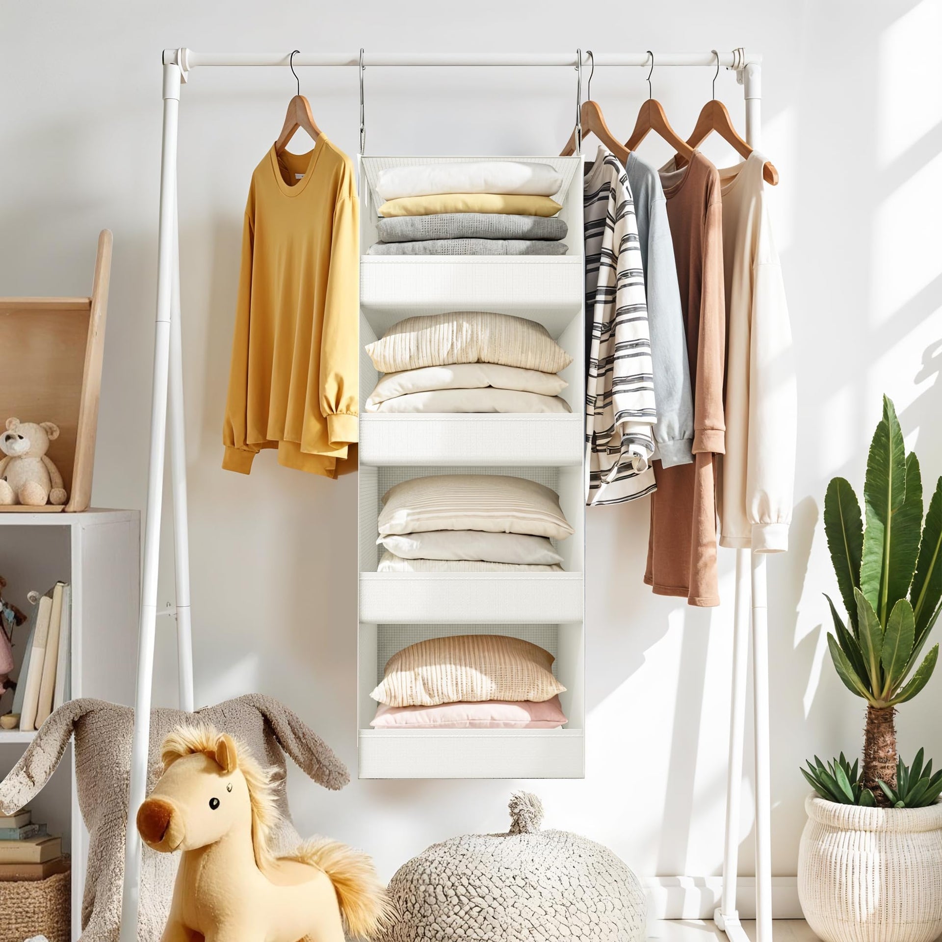 4 Shelf Hanging Closet Organizer