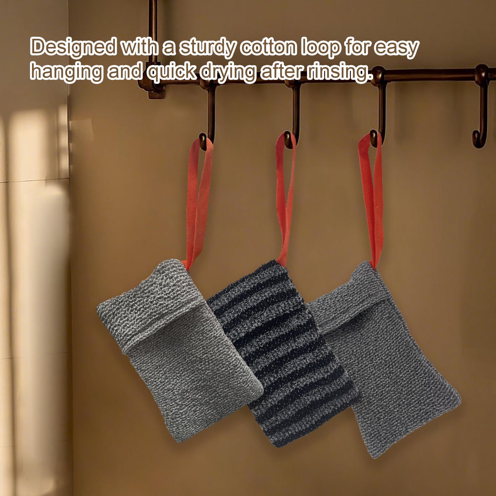 4 Pack Soap Bag Deep and Gentle Exfoliating (4 Count)