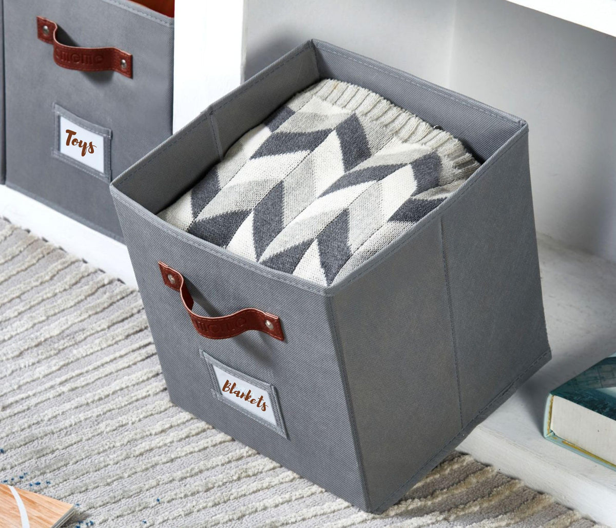 Storage Bins Cube Storage Bin with Labels (6 Count)