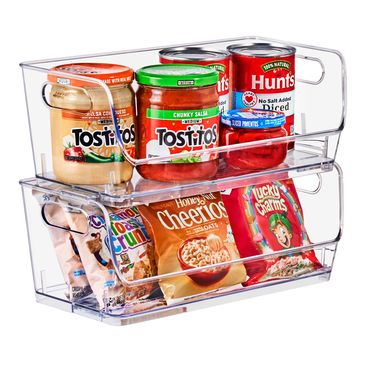 Stackable Storage Bins Open Front (2 Count)