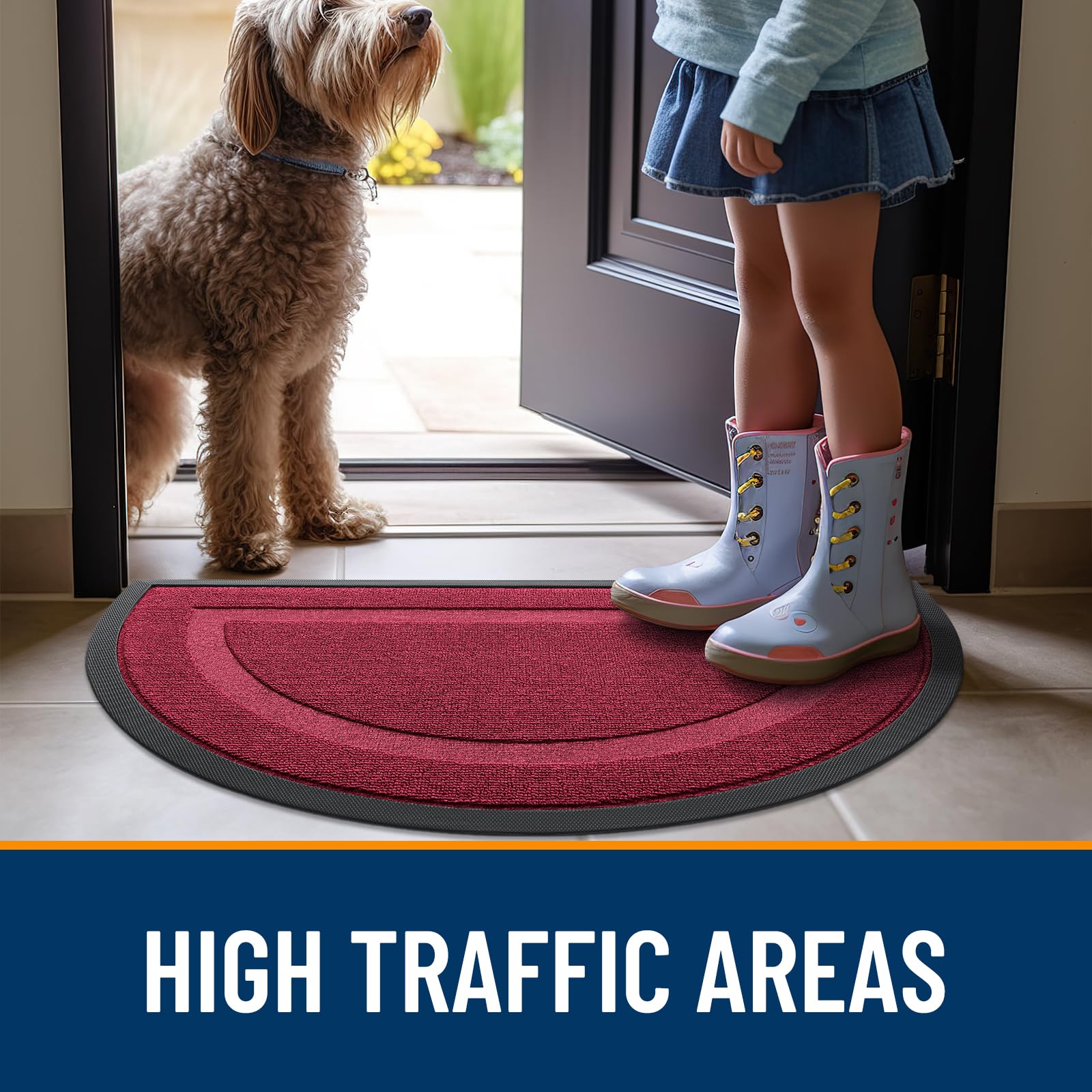Half Circle Front Door Mat Outside 71x23 All