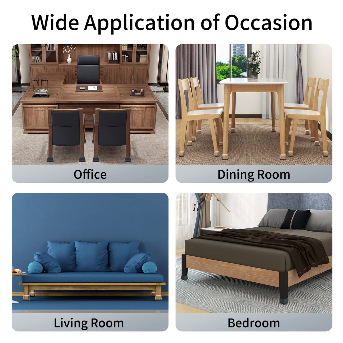 8 Pcs Chair Sliders for Carpet (8 Count)