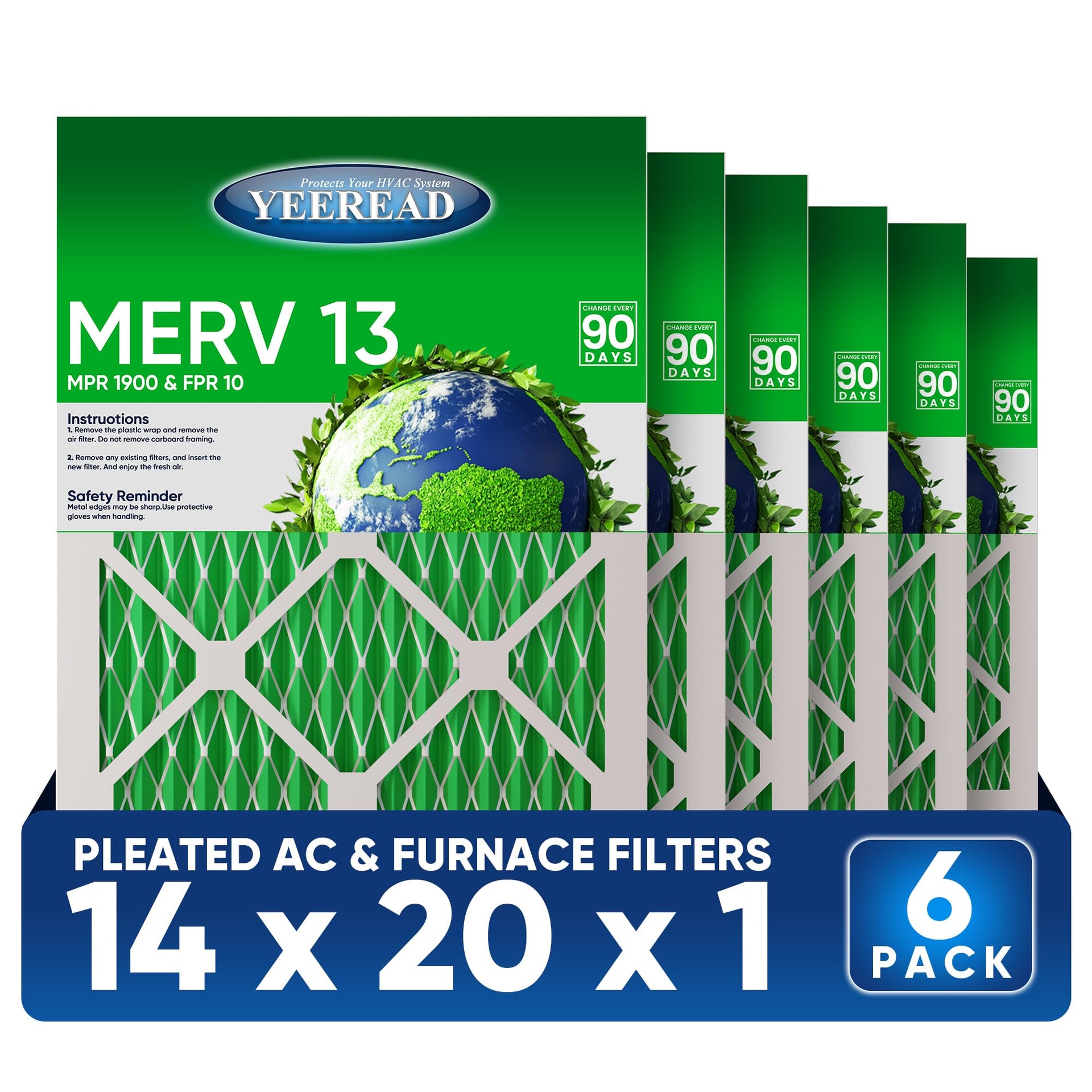 14X20x1 MERV 13 Air Filters