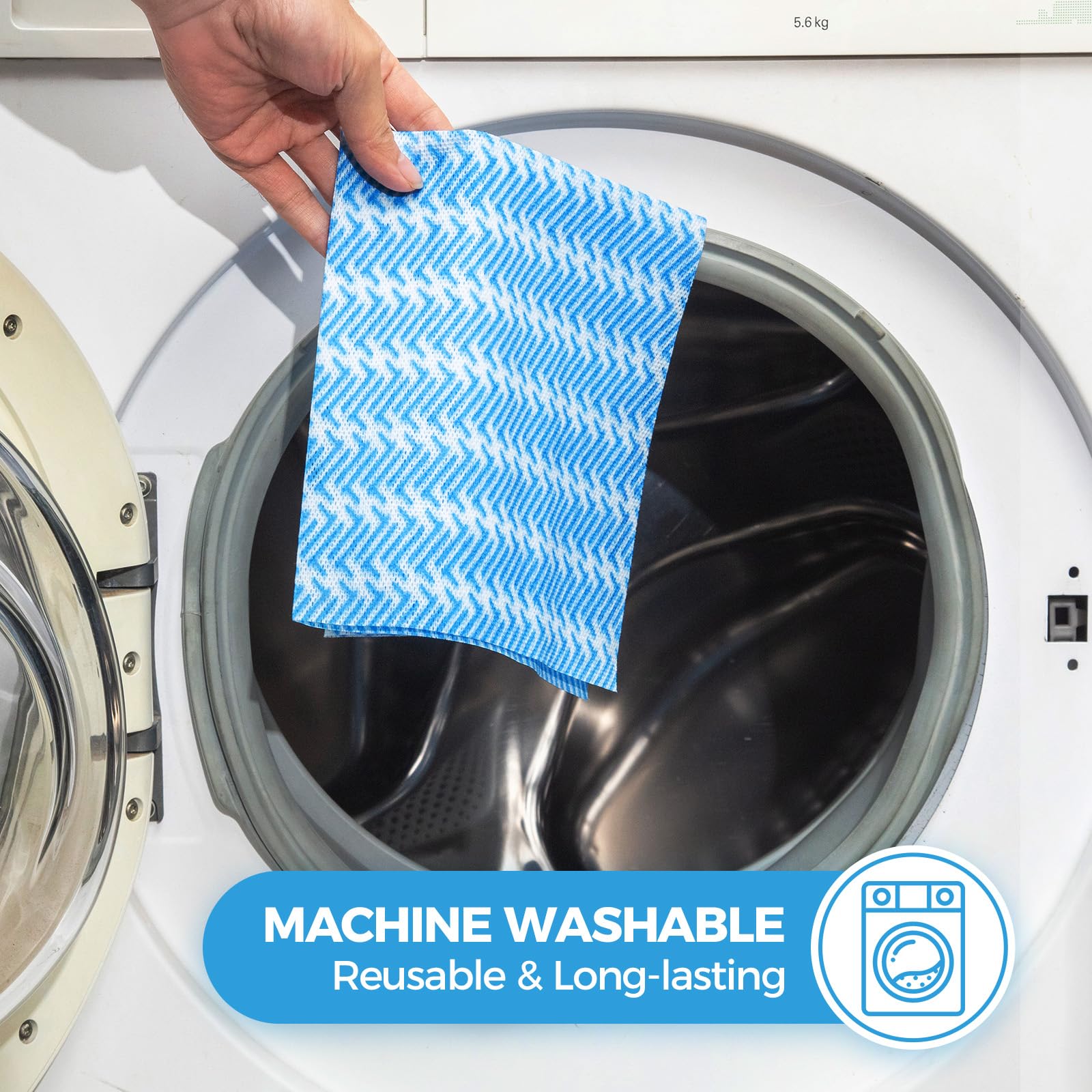 Handi Wipes Reusable Cloths Disposable Cleaning Towels Dry Kitchen Wipes Reusable Dish Towel Washcloths Dry Fast Multi (120 Count)