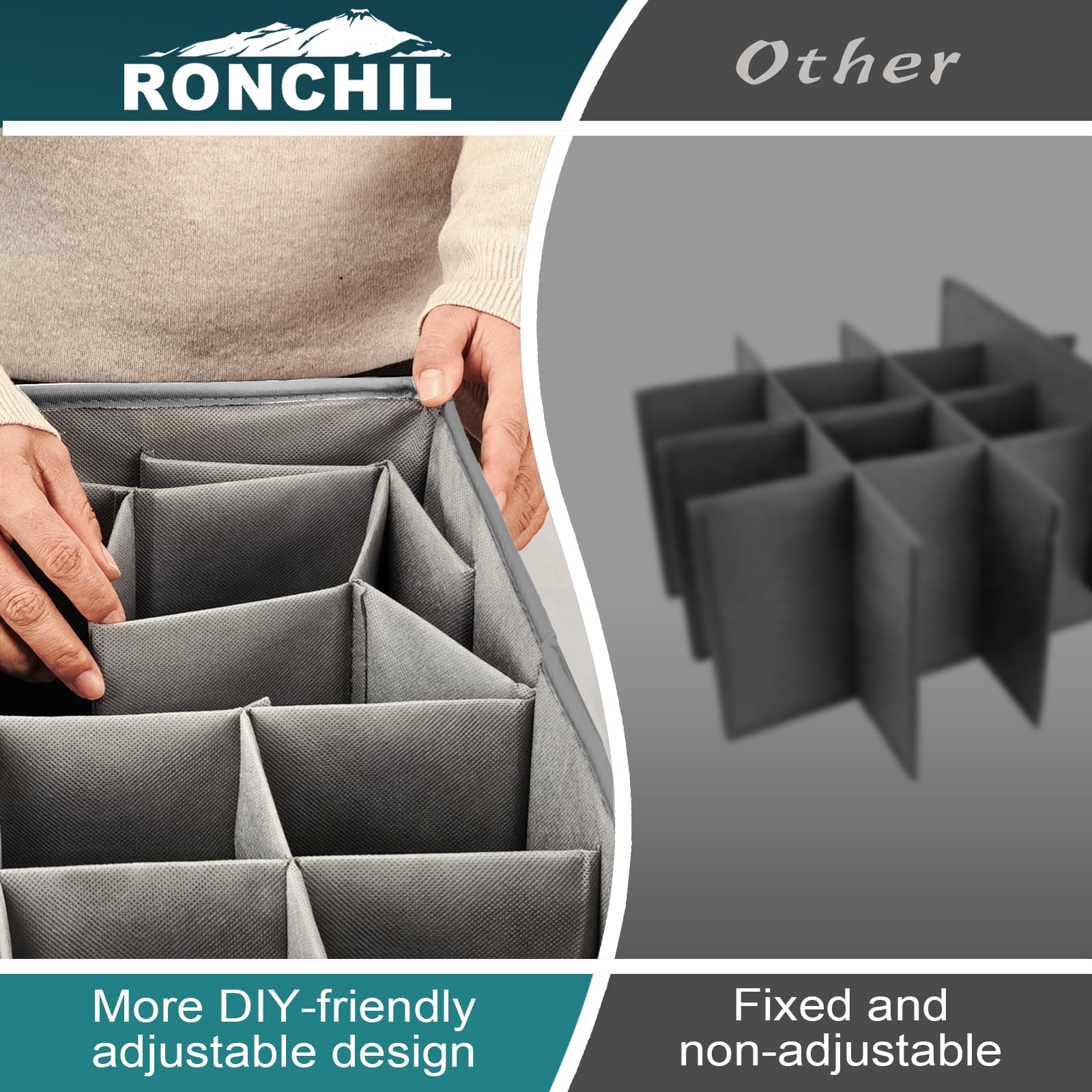 2 Pack Shoe Organizer for Closet Foldable Storage Box with Clear Cover (2 Count)