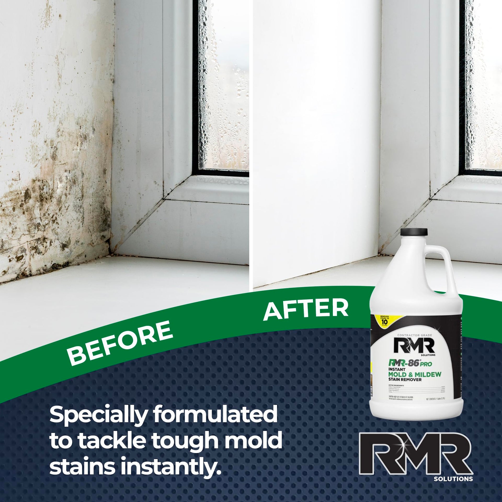 RMR 86 Pro Contractor Grade Mold Stain & Mildew Stain Remover Cleaning Solution (128 Fl Oz)