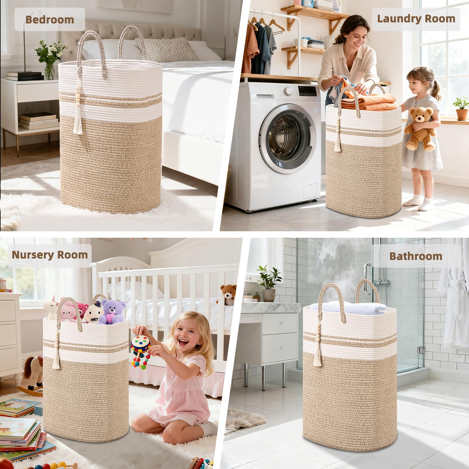 Woven Laundry Basket for Clothes