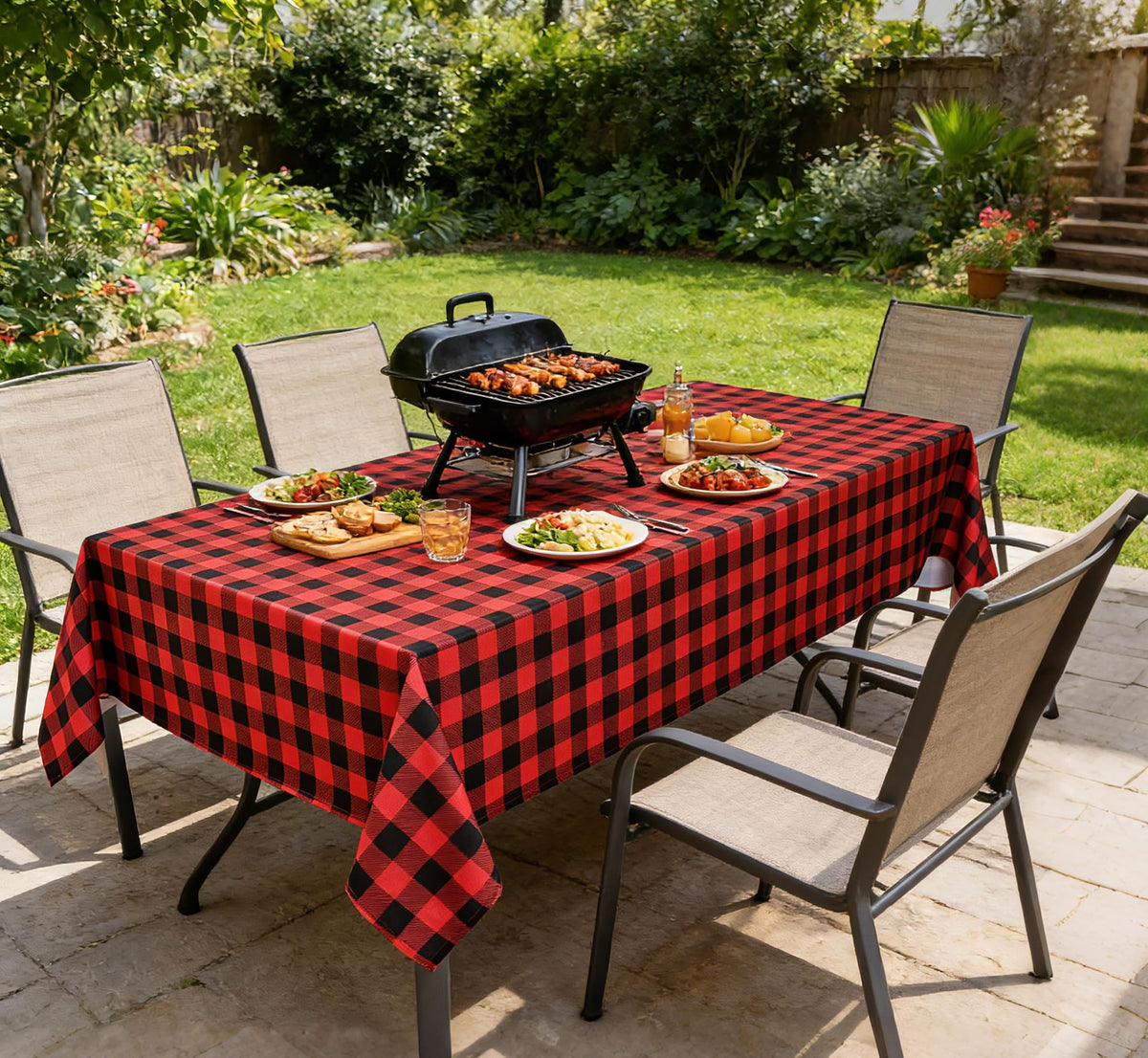Waterproof Checkered Tablecloth Fabric