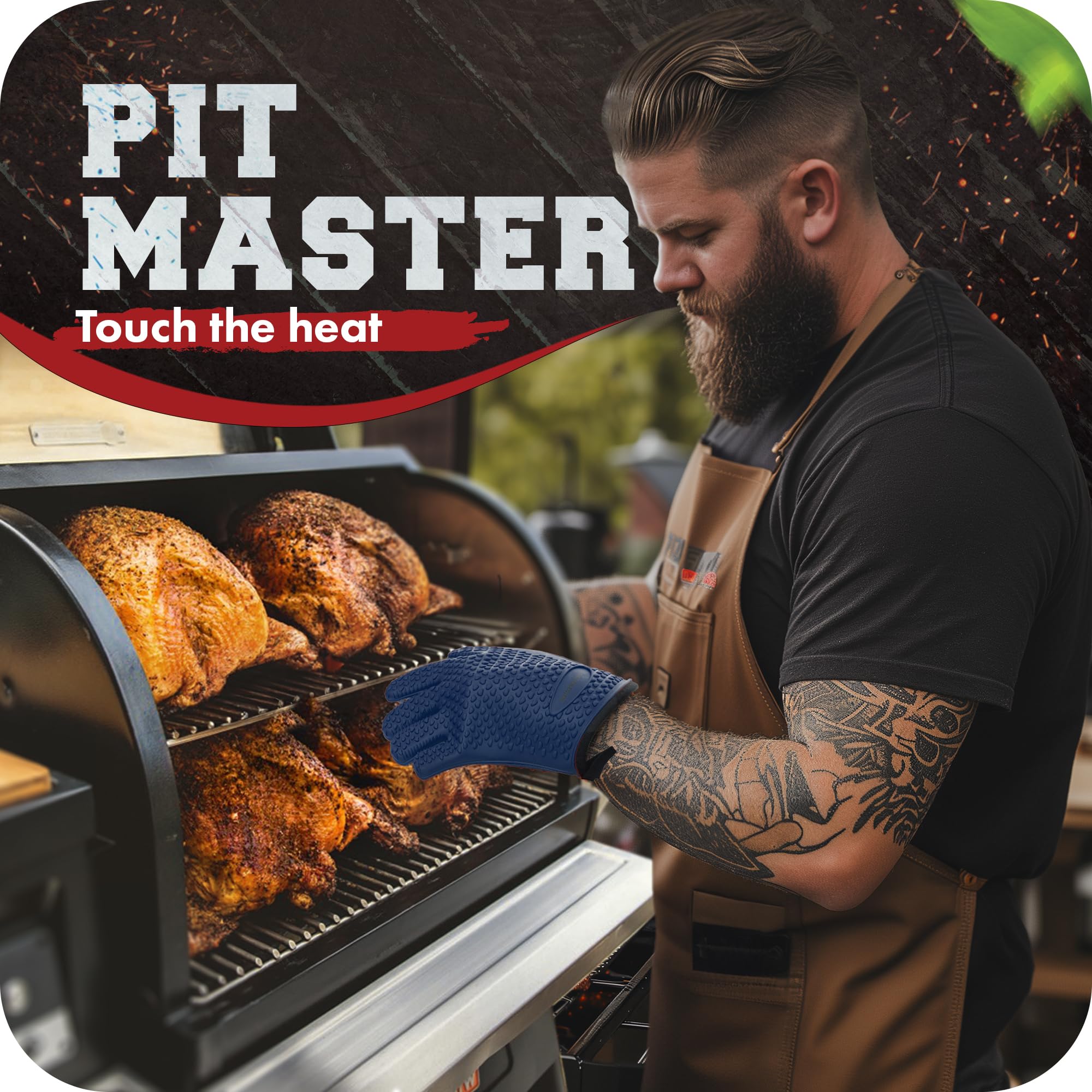 Silicone Smoker BBQ Gloves (2 Count)