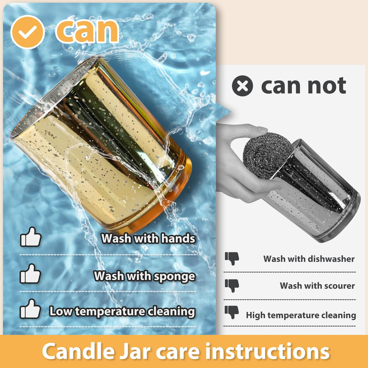 Thick Candle Jars for Making Candles 12 Pcs (12 Count)