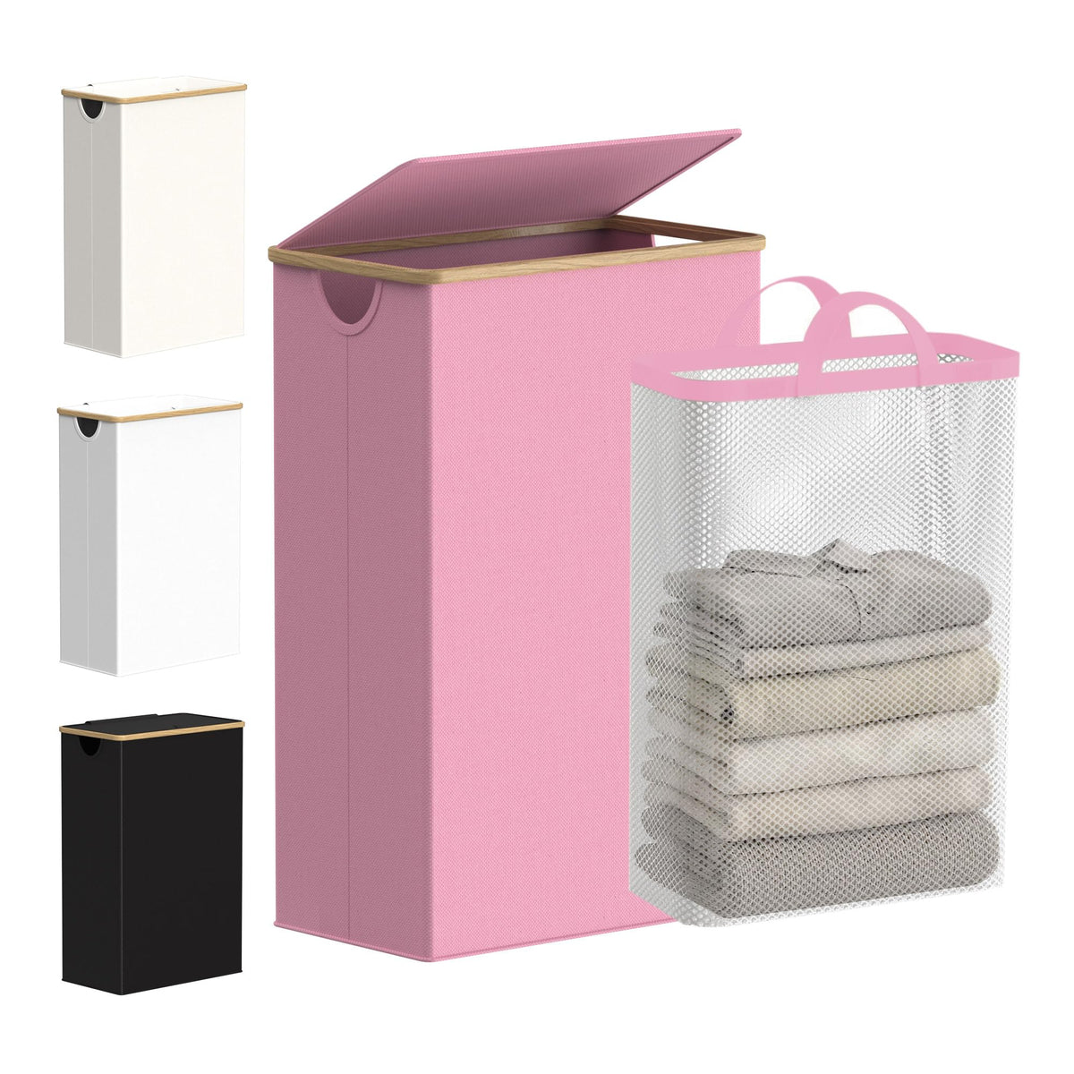 Slim Laundry Basket with Lid