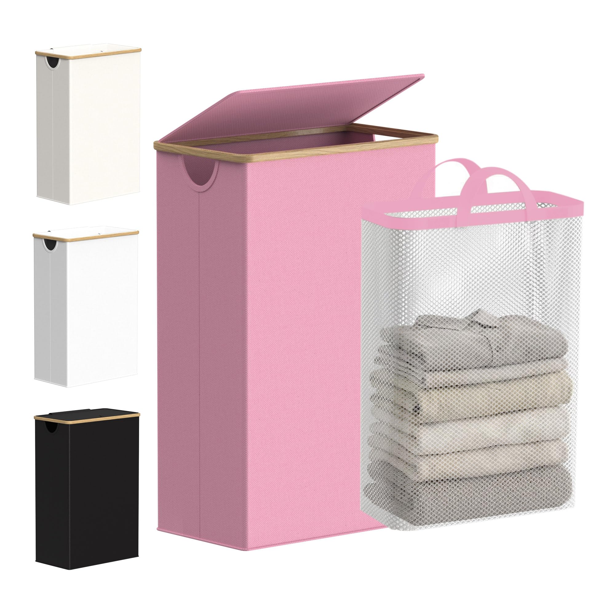 Slim Laundry Basket with Lid