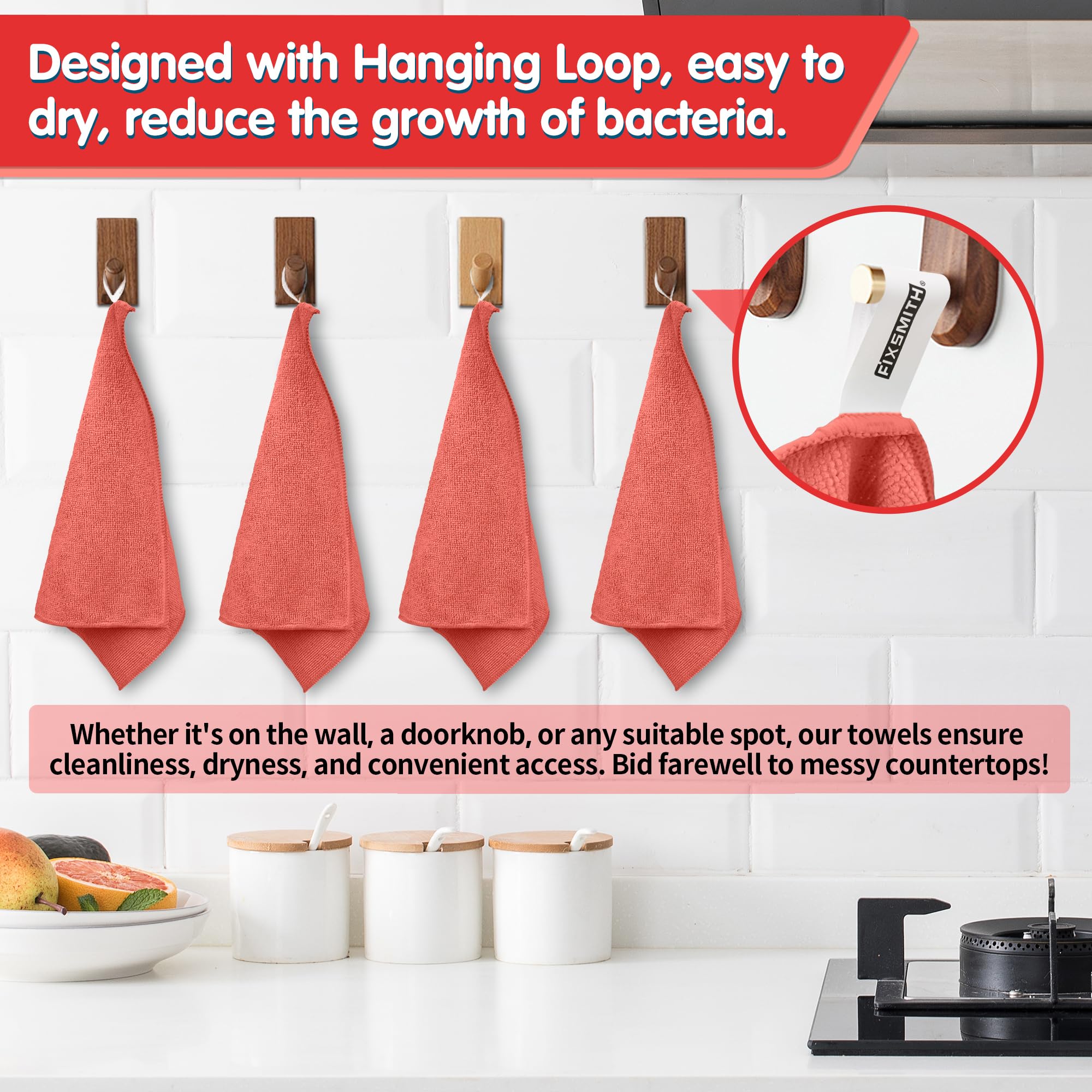Red Microfiber Cleaning Cloth (12 Count)
