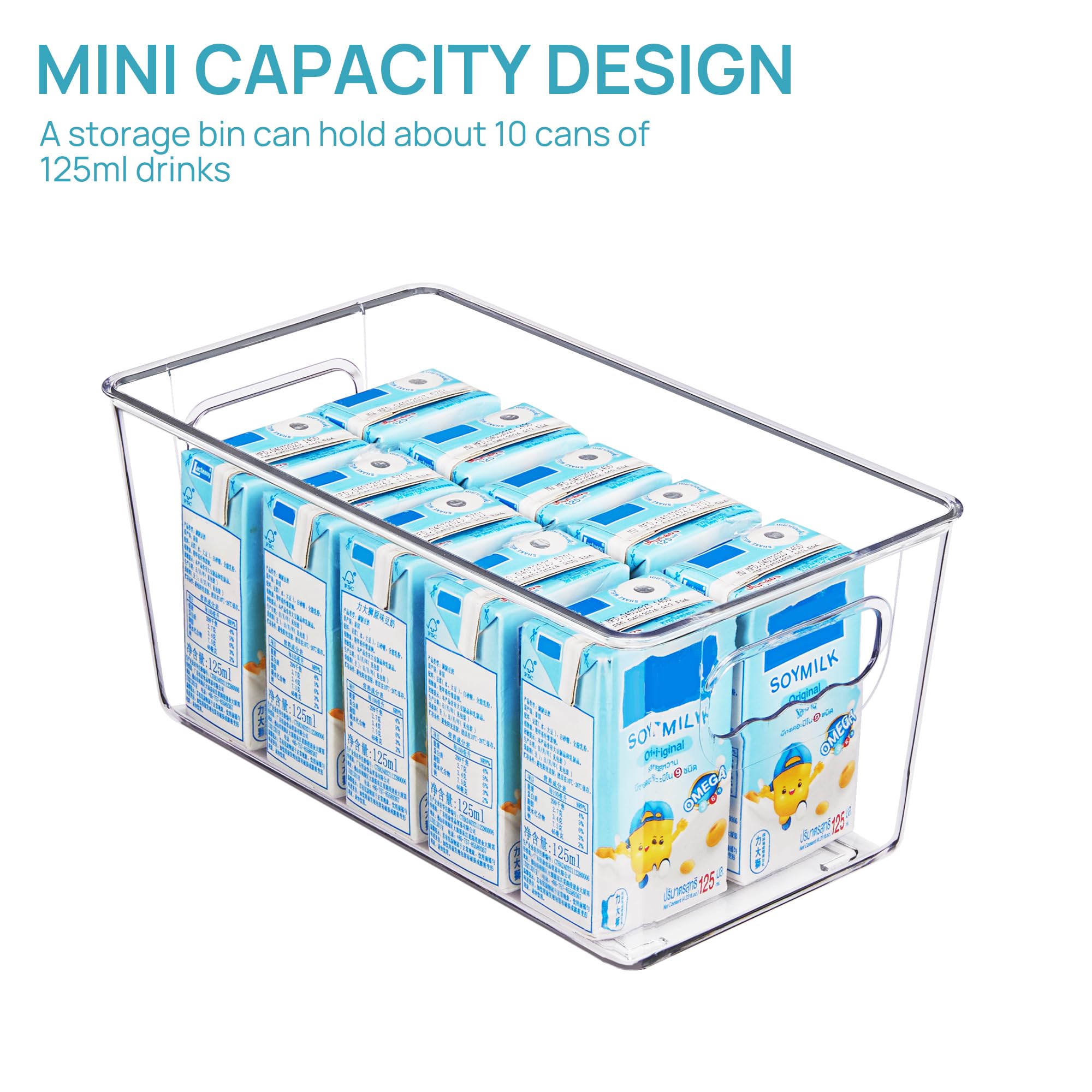 6 Pack Clear Storage Bins (6 Count)