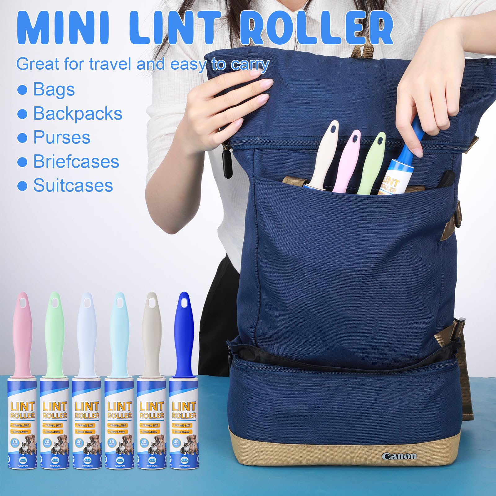 24 Pack Mini Lint Rollers (24 Count)