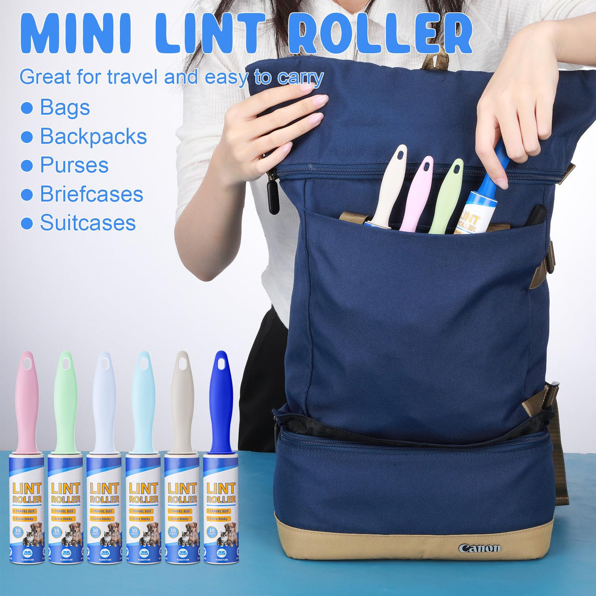 48 Pack Mini Lint Roller for Travel (48 Count)