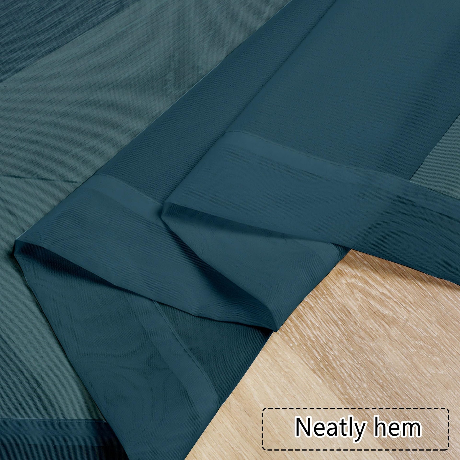 Stone Blue Sheer Valances for Windows 2 Pack (2 Count)