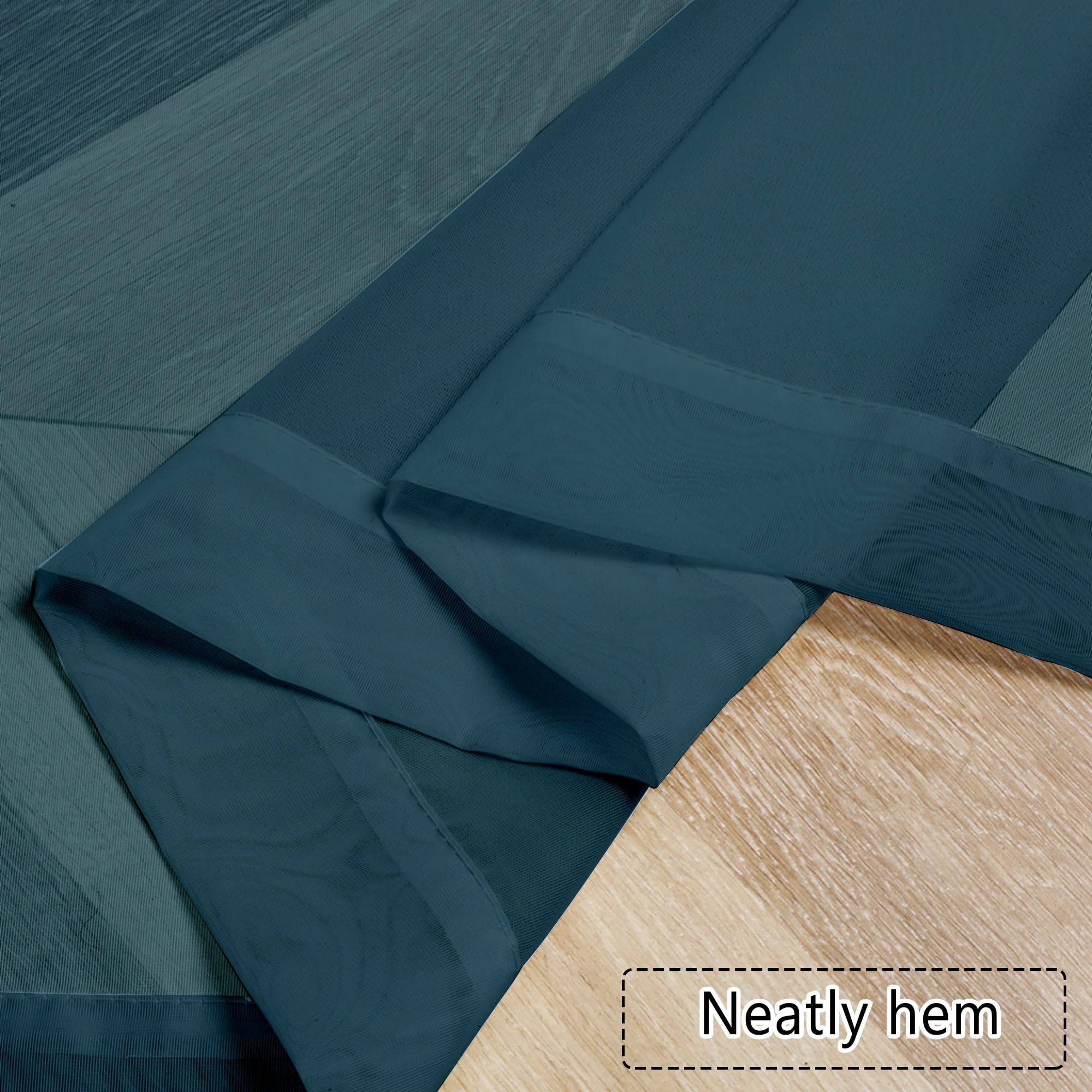 Stone Blue Sheer Valances for Windows 2 Pack (2 Count)