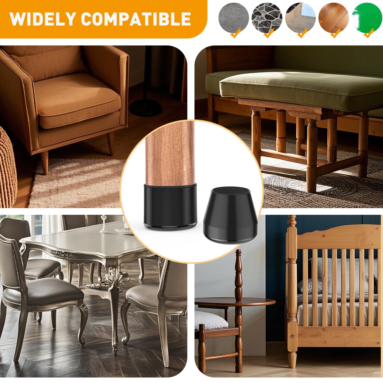 Furniture Sliders (24 Count)