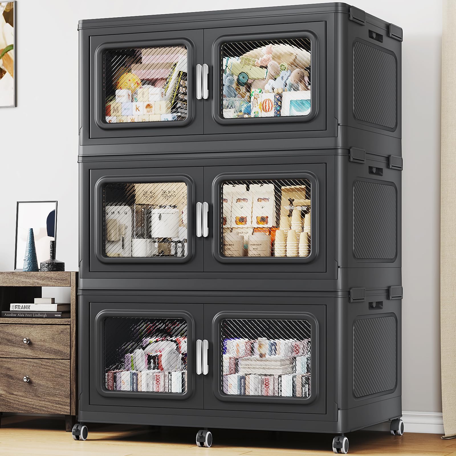 660 Qt Extra Large Stackable Storage Bin with Lids (3 Count)