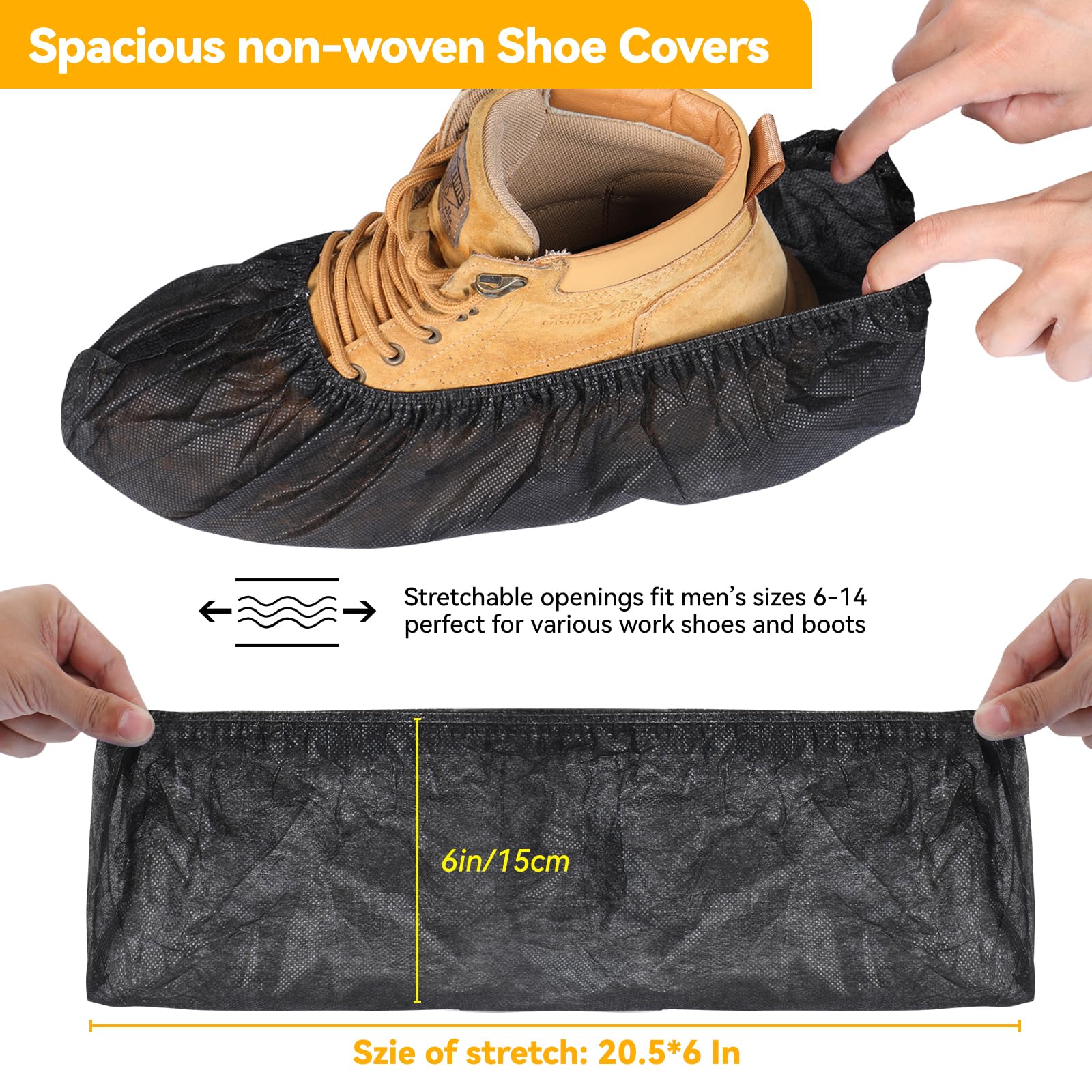 100Pcs Shoe Covers Disposable Non Slip (100 Count)