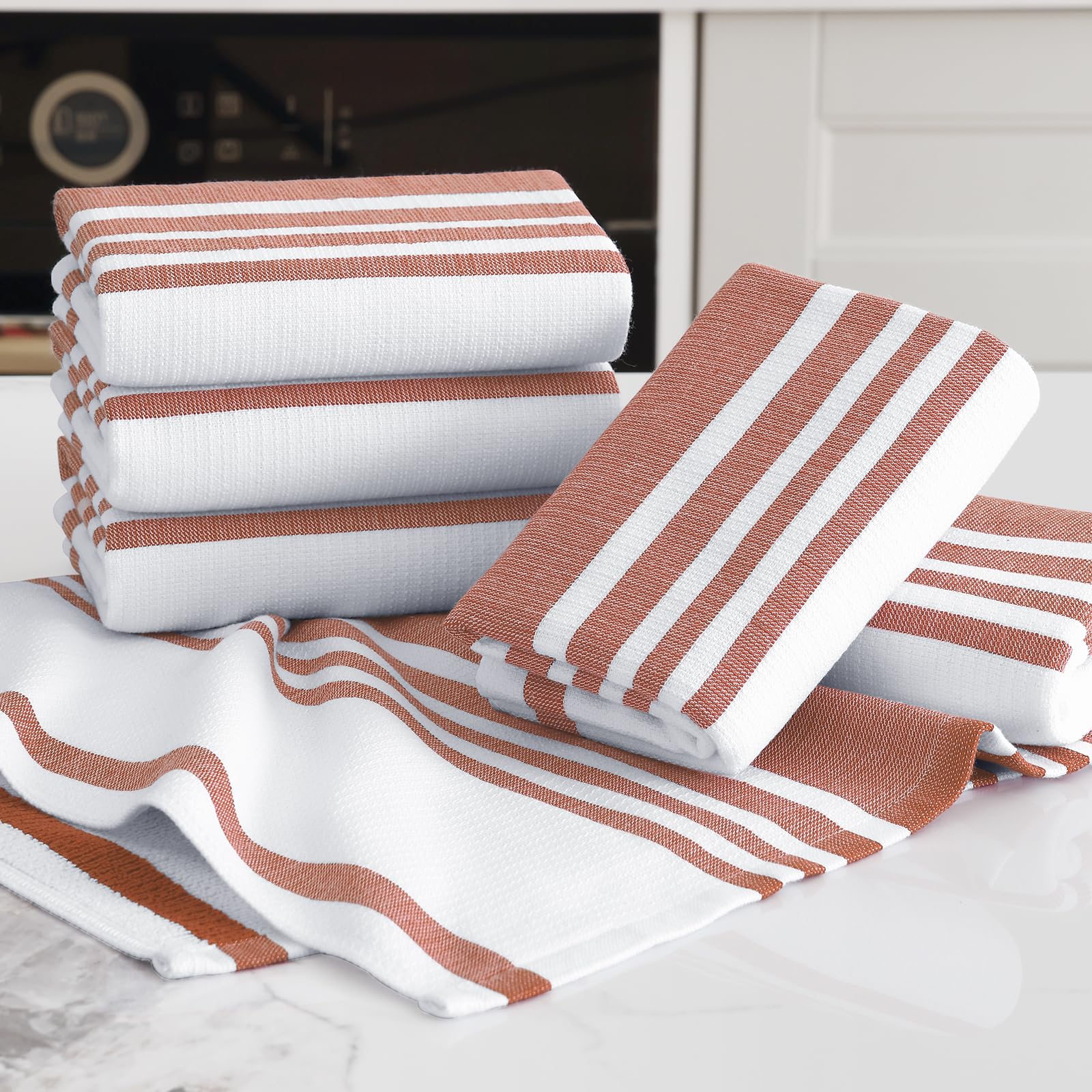 Premium Cotton Stripe Kitchen Towels 3 Pack (3 Count)