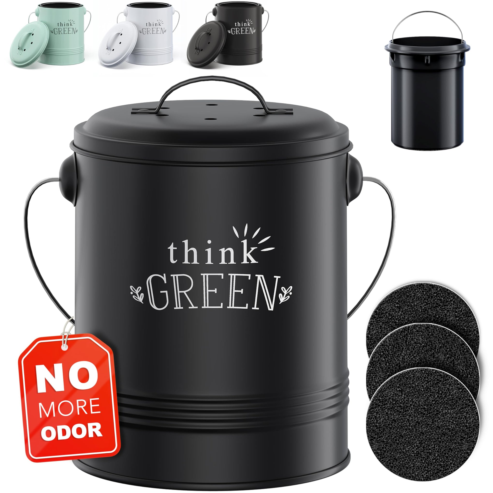 1.2 Gallon Kitchen Counter Compost Bin with Lid