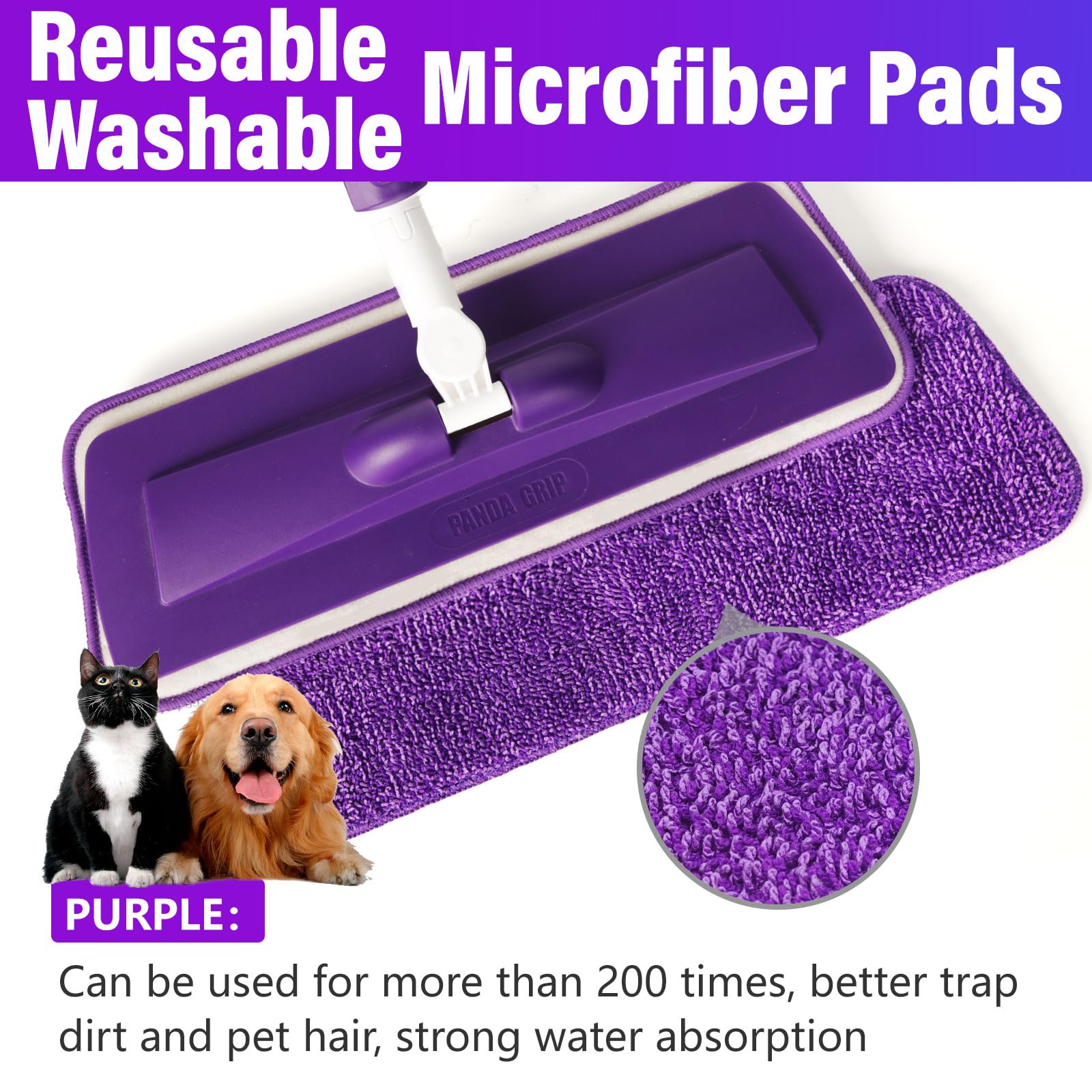 Microfiber Hardwood Floor Spray Mop with 3 Pads & Refillable Bottle (7 Count)
