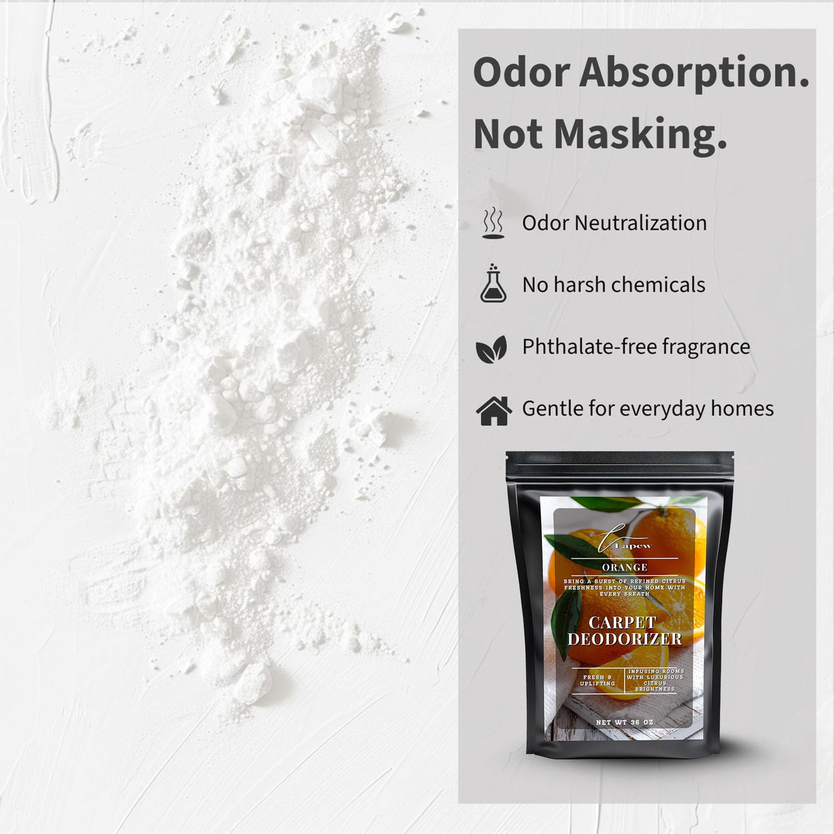 Orange Carpet Deodorizer Powder (36 Ounce)