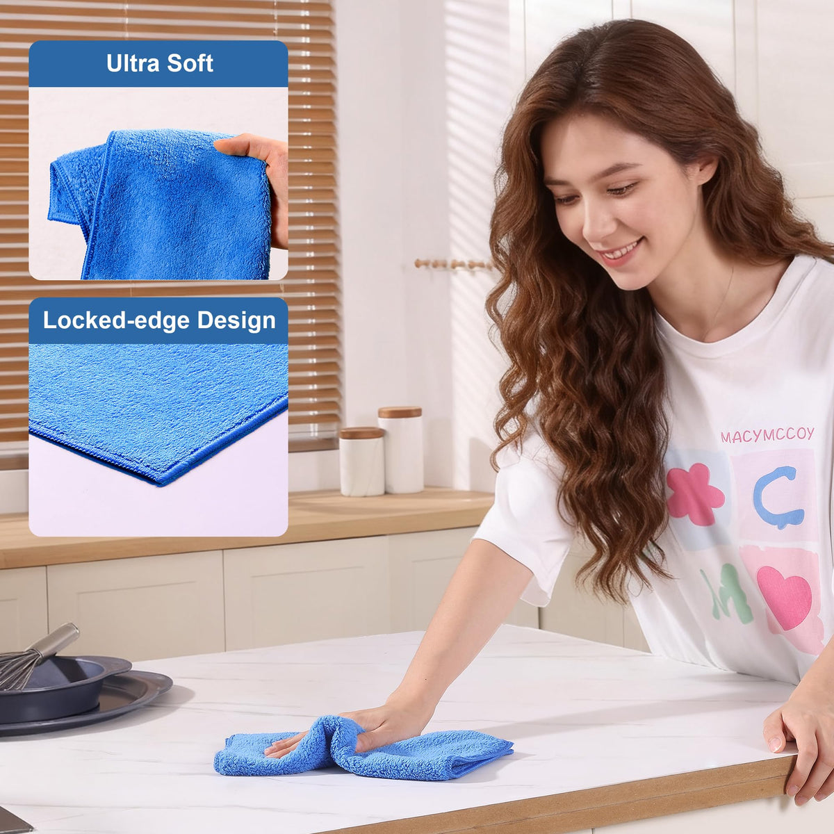 Microfiber Cleaning Cloths 18 Packs (18 Count)