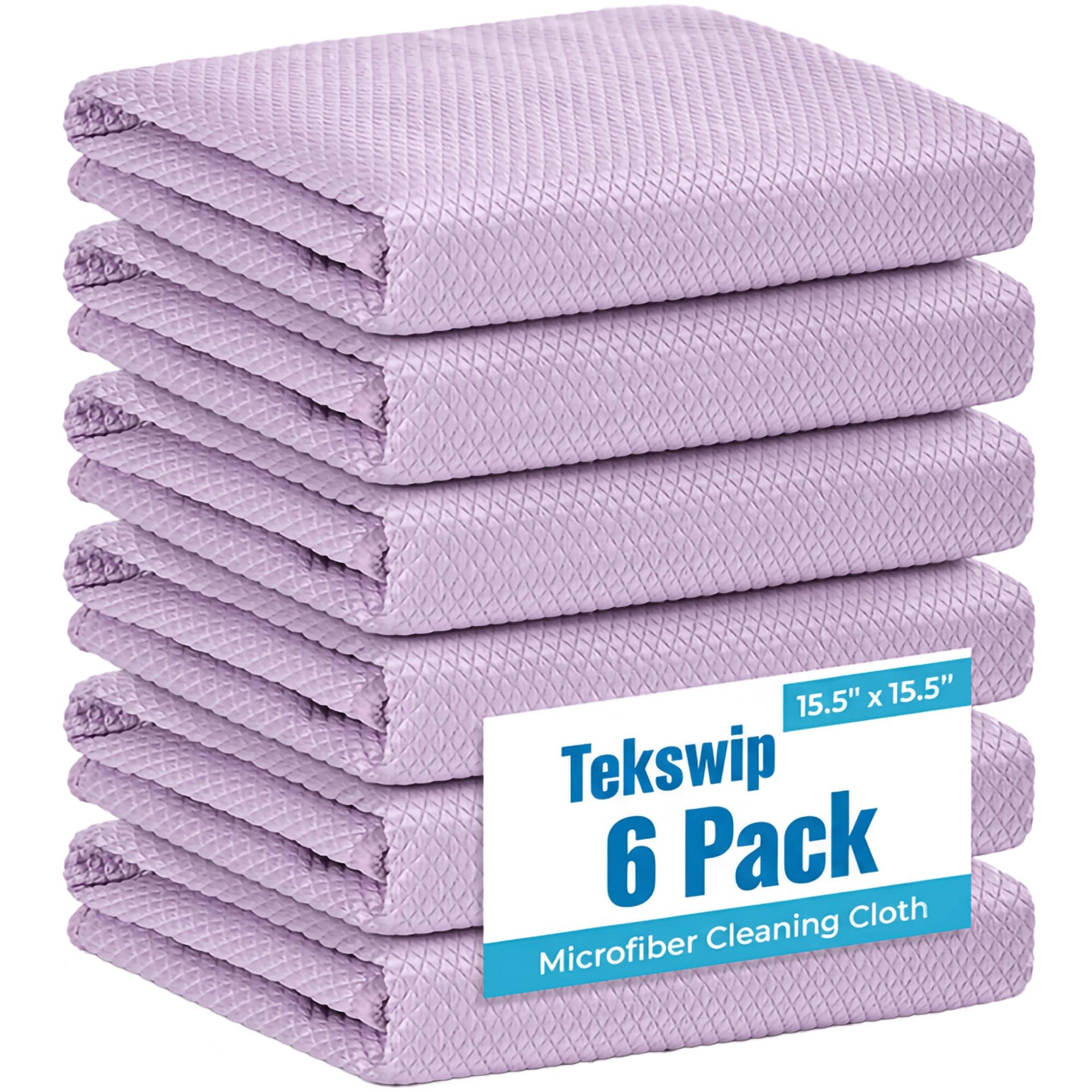 Lint Free Microfiber Cloths for Glass (6 Count)