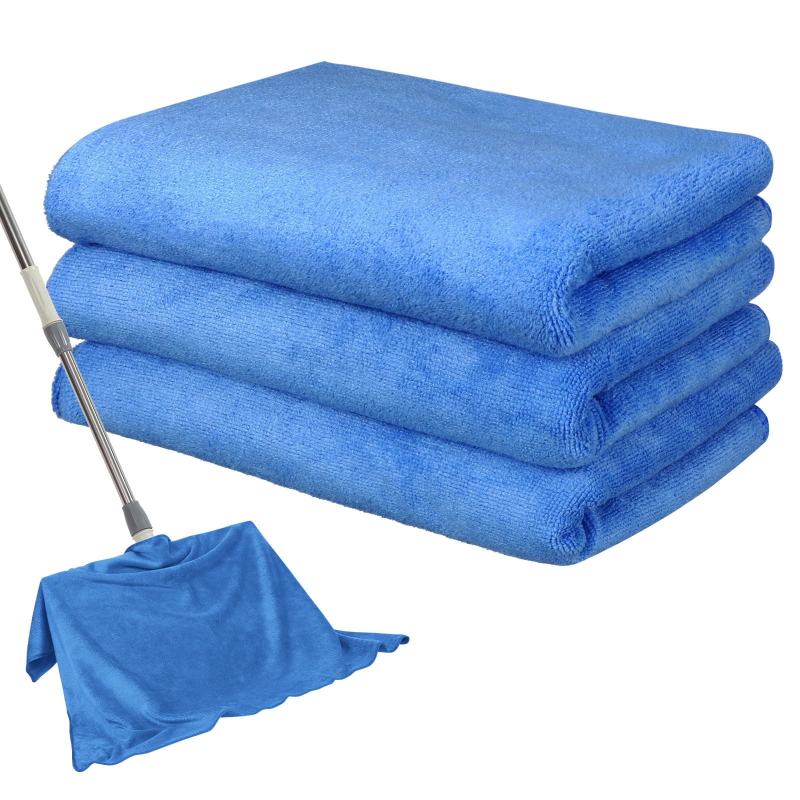 3 Pcs Extra Large Microfiber Cleaning Cloth 30" x 20" Washable Reusable Microfiber Towel Streak Free Lint Free Cloth for Cleaning Home Glass Office Window Bathrooms (3 Count)