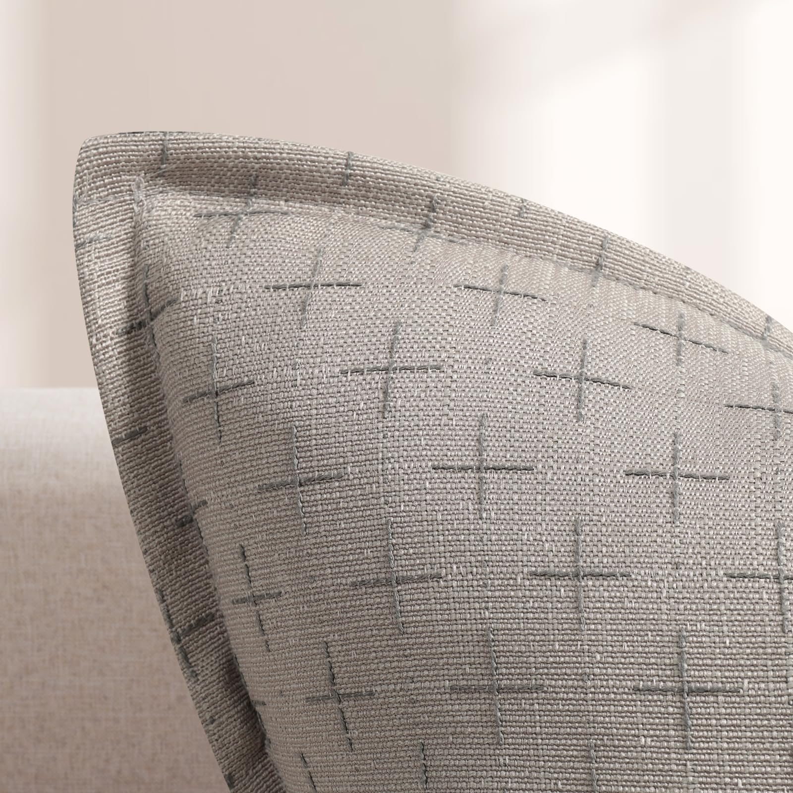 Pillow Covers 20x20 Set of 2 Soft Polyester Textured Pillow Covers with Stylish Flange Edge Cozy Farmhouse Throw Pillows for Couch Bed Sofa Living Room