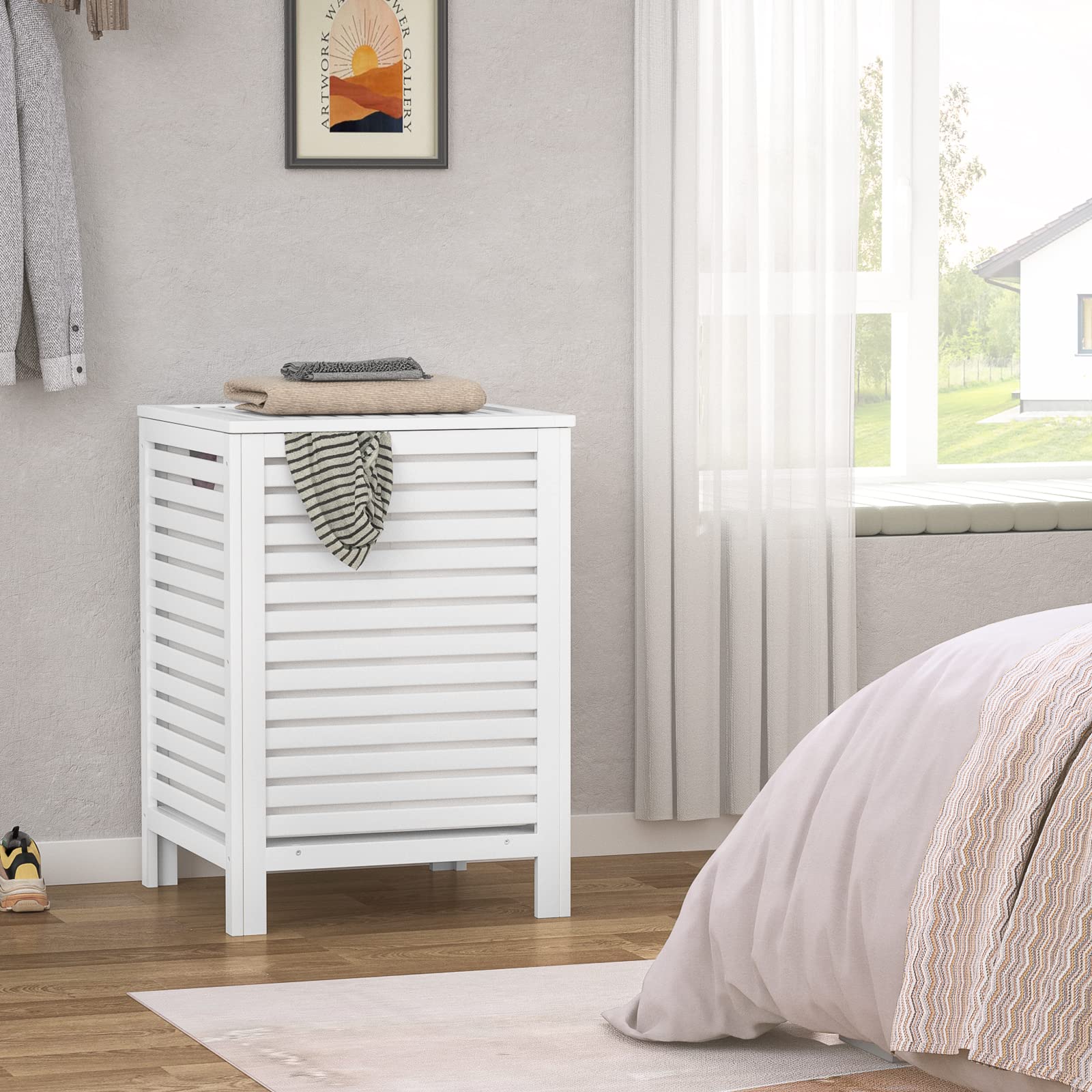 Bamboo Laundry Hamper with Lid