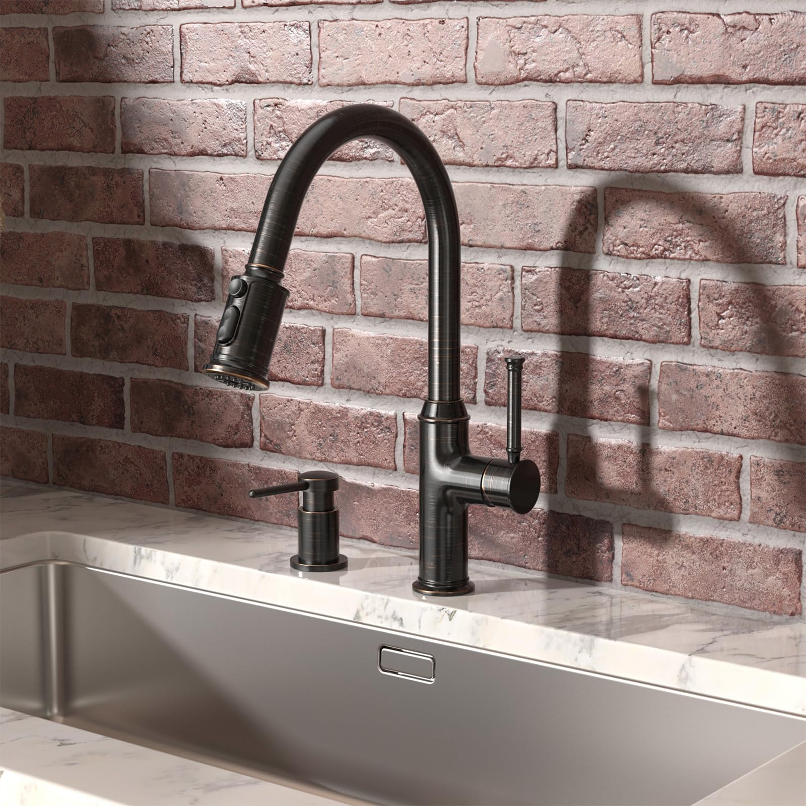 Bronze Soap Dispenser for Kitchen Sink