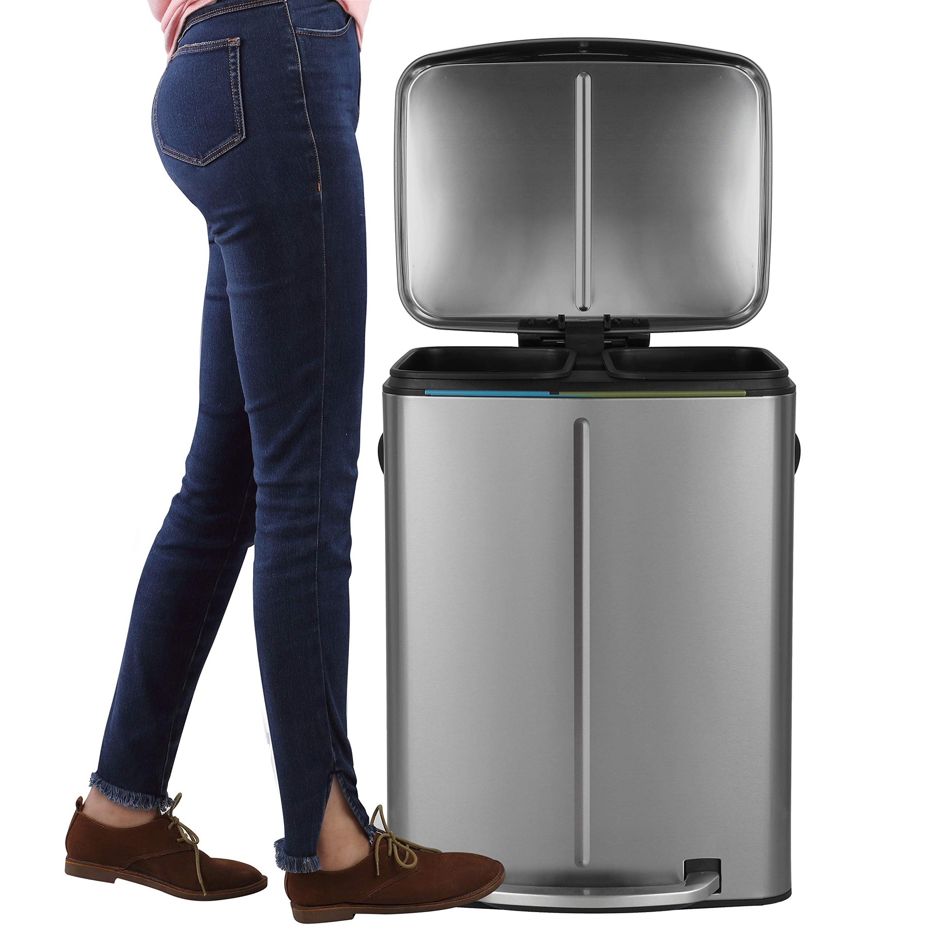 Marco 10.6 Gal Double Bucket Step Trash Can