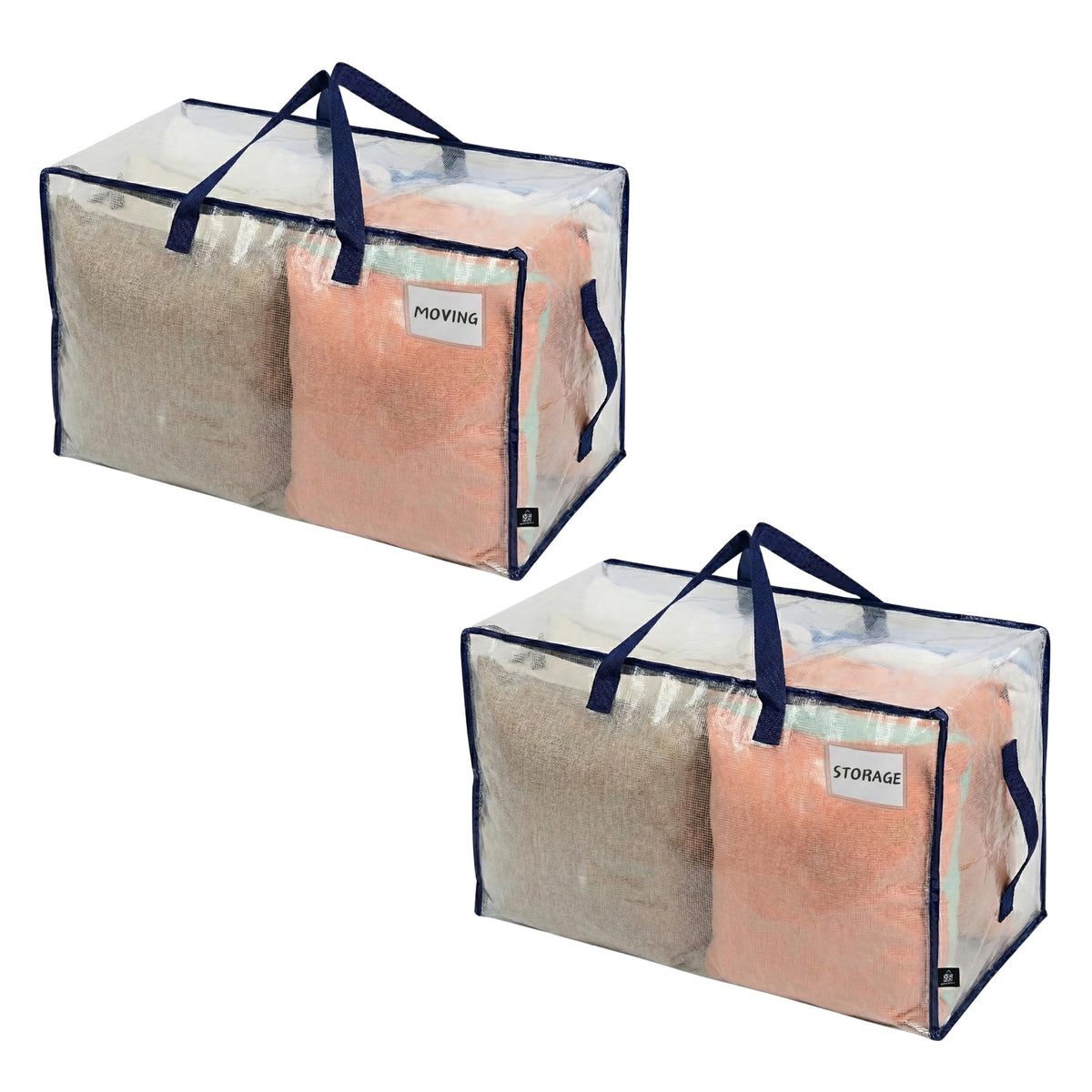 2 Pack Clear Extra Large Moving Bags & Storage Totes (2 Count)