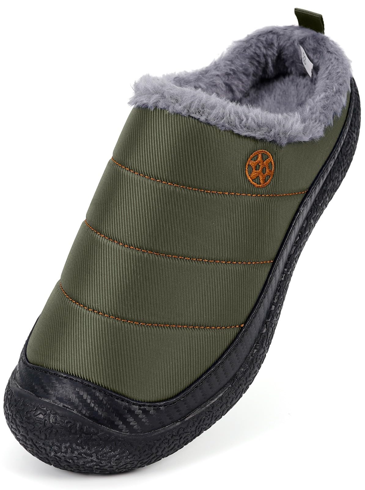 Womens Mens House Slippers Outdoor Winter Shoes Green
